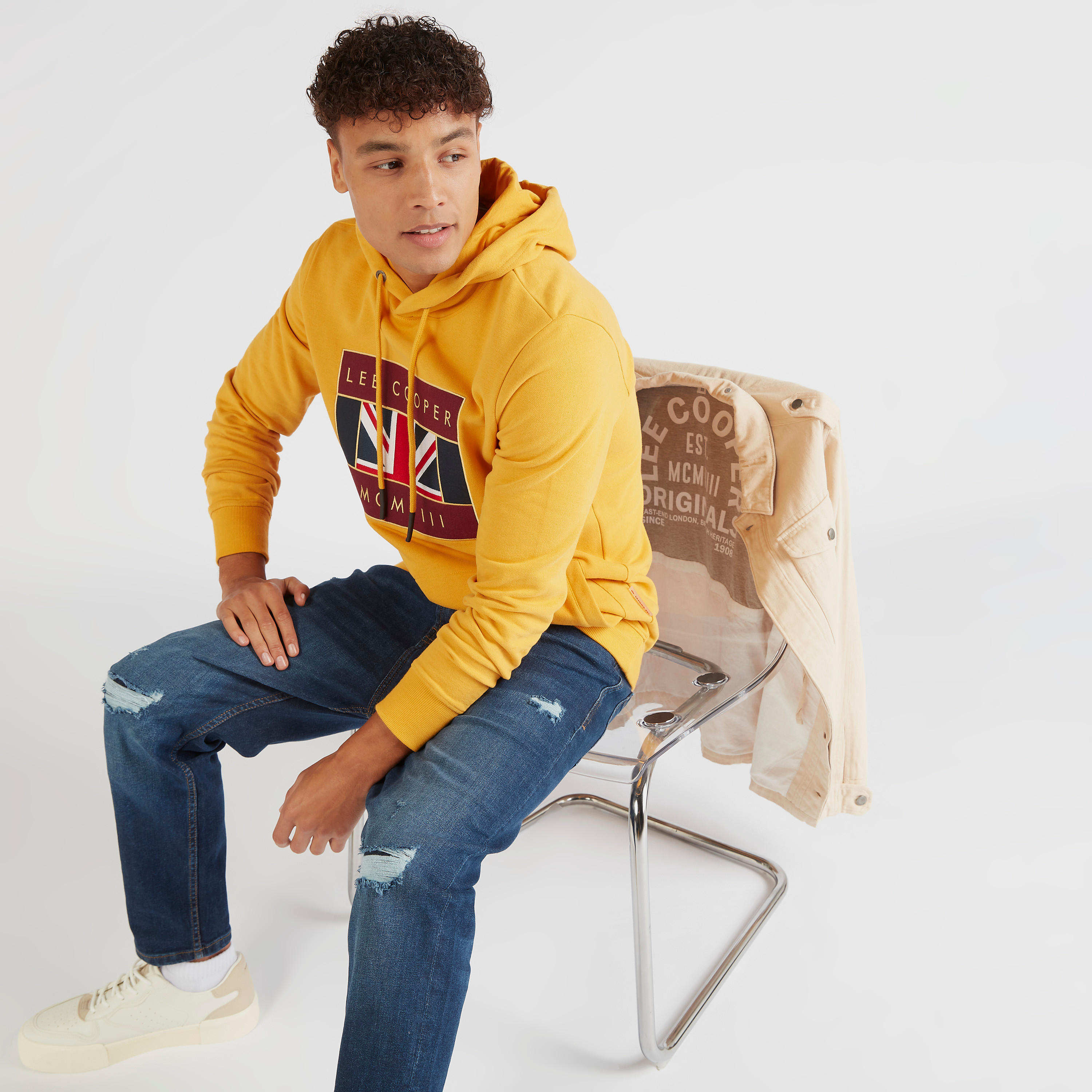 جاكيت سادة بجيوب وزر إغلاق من لي كوبر-men-clothing-jacketsandblazers-jackets-image-2