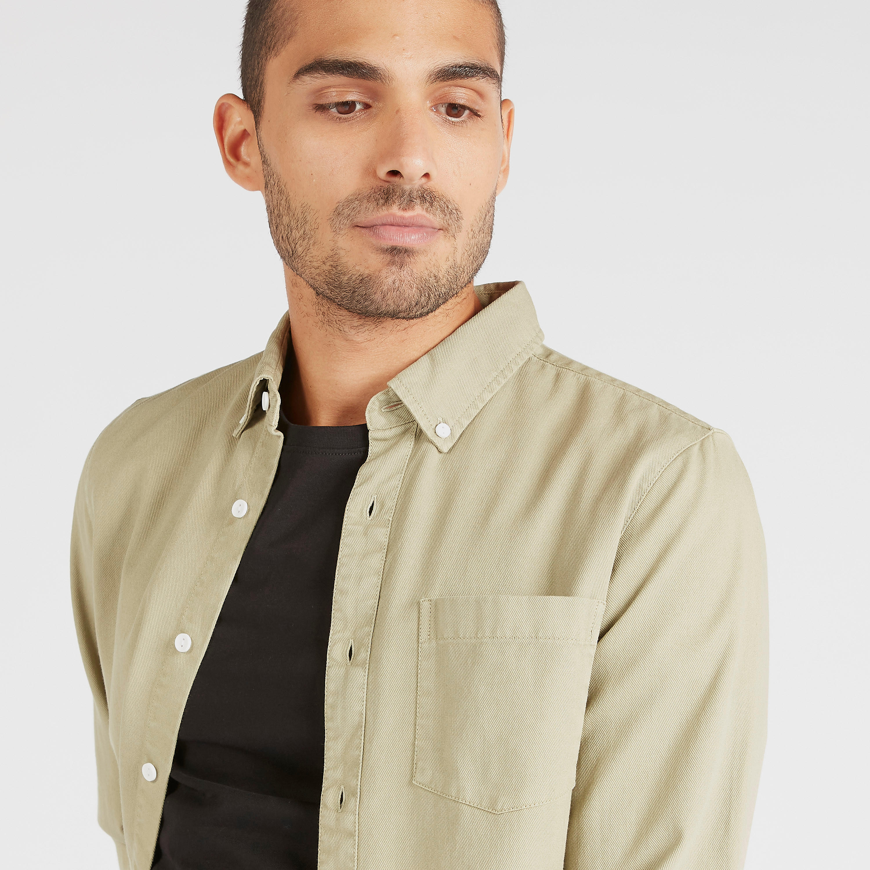 Lee Cooper Solid Shirt with Long Sleeves and Pocket-men-clothing-shirts-image-3