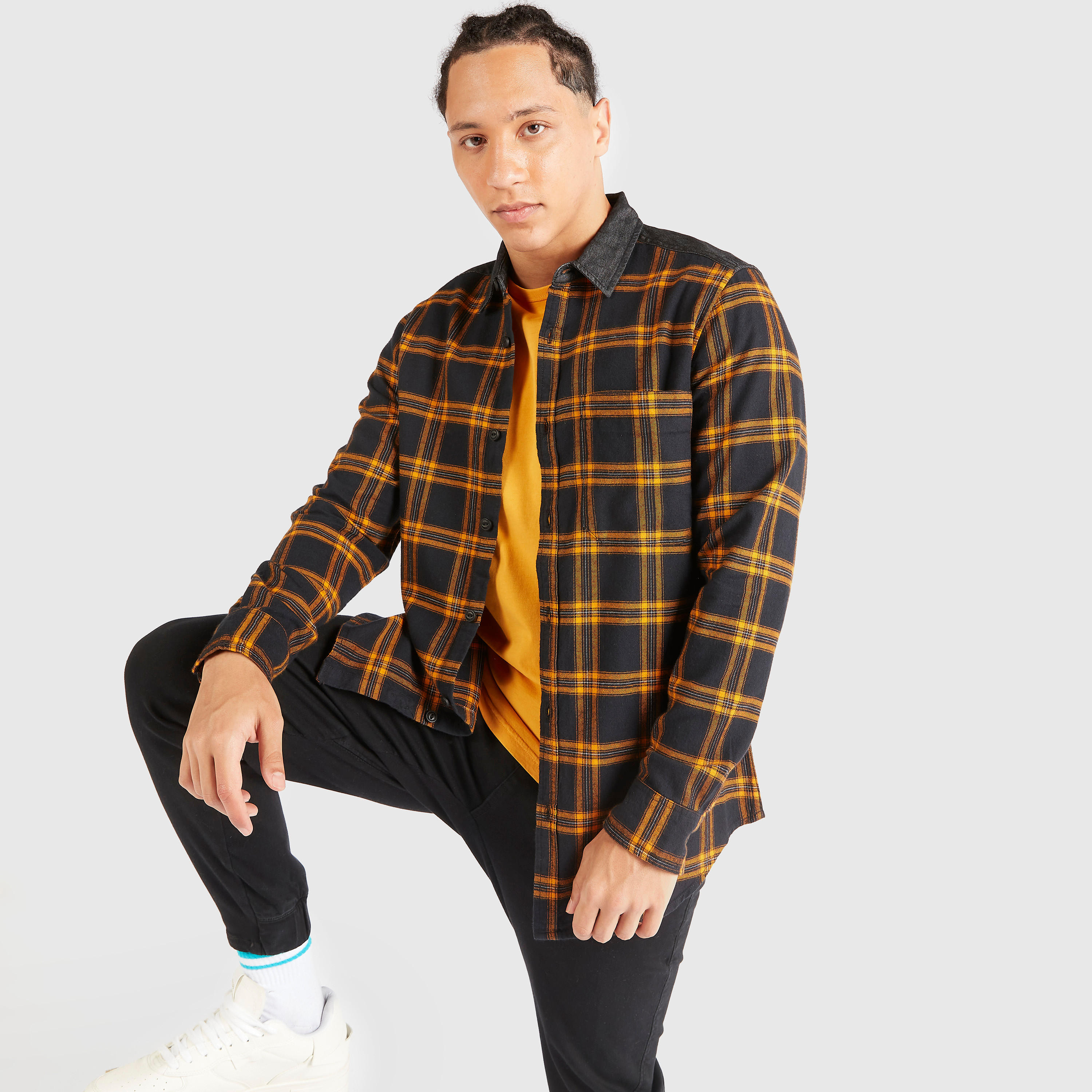 قميص كاروهات بأكمام طويلة من لي كوبر-men-clothing-shirts-image-5