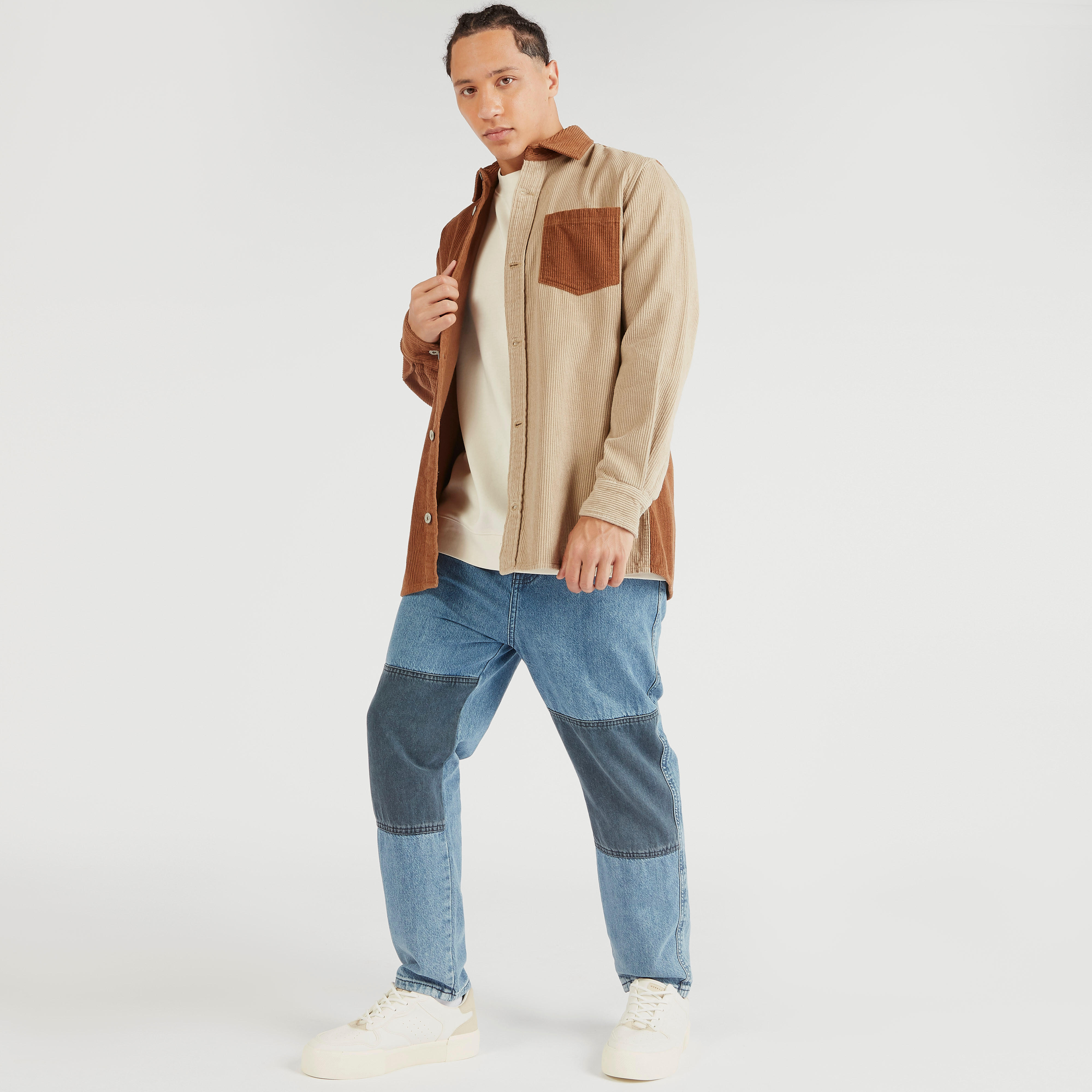 قميص كتل ملوّنة بجيب على الصدر من لي كوبر-men-clothing-shirts-image-2