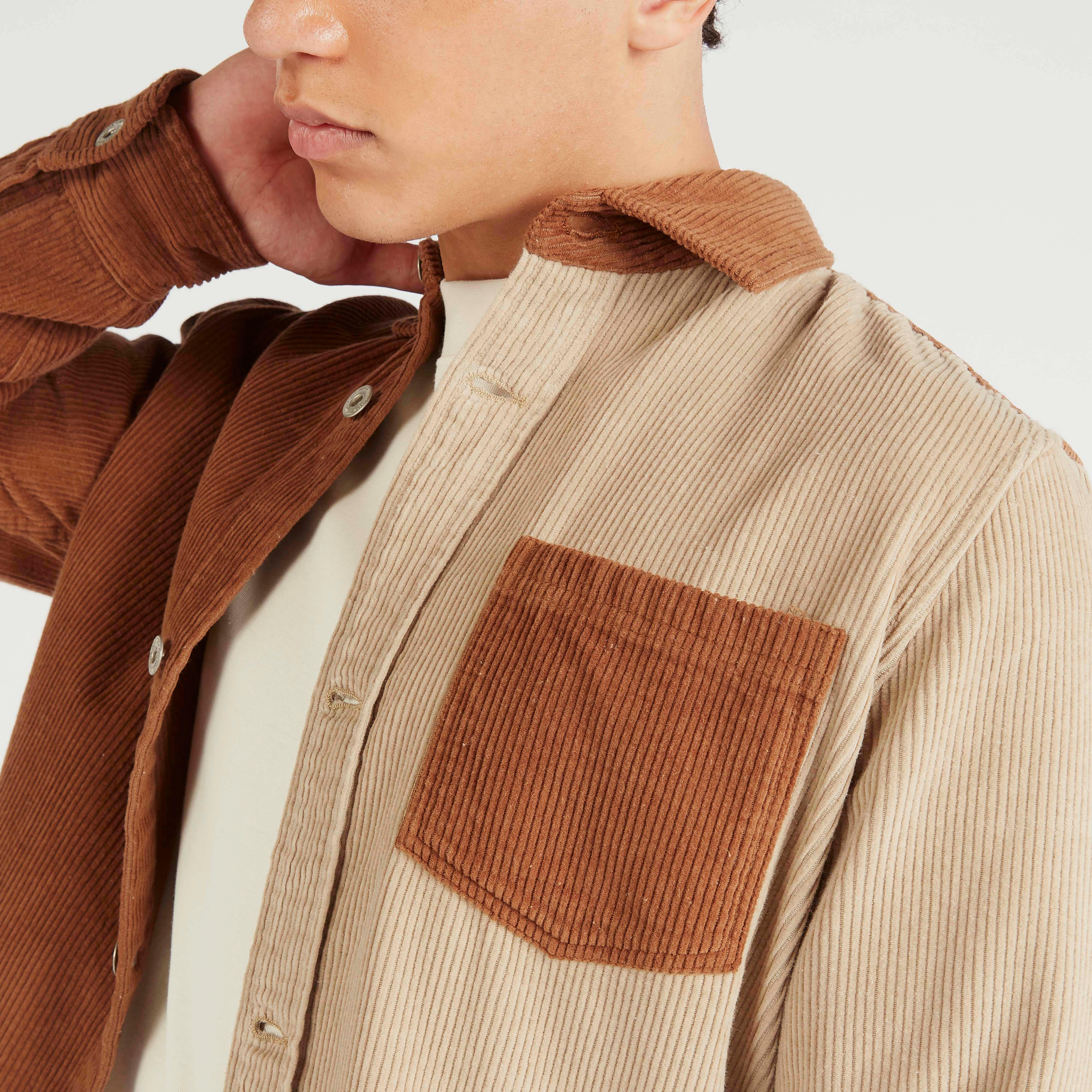 قميص كتل ملوّنة بجيب على الصدر من لي كوبر-men-clothing-shirts-image-3