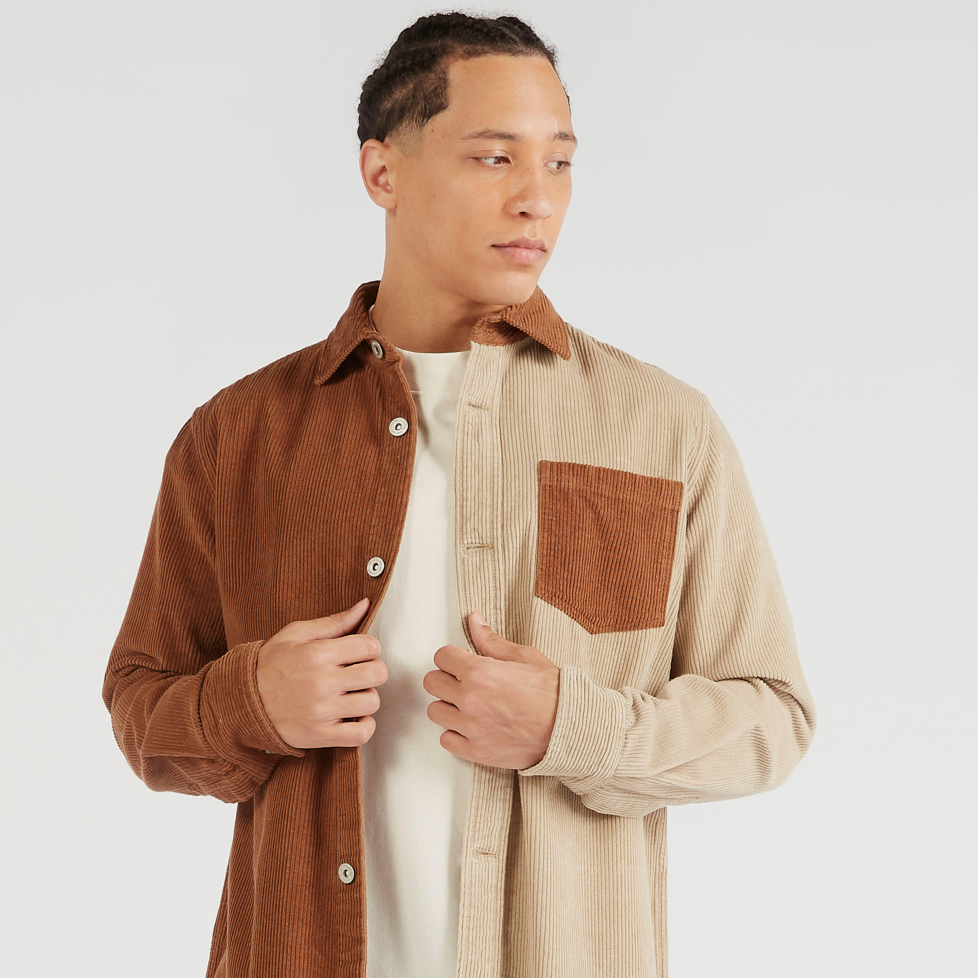 قميص كتل ملوّنة بجيب على الصدر من لي كوبر-men-clothing-shirts-image-5