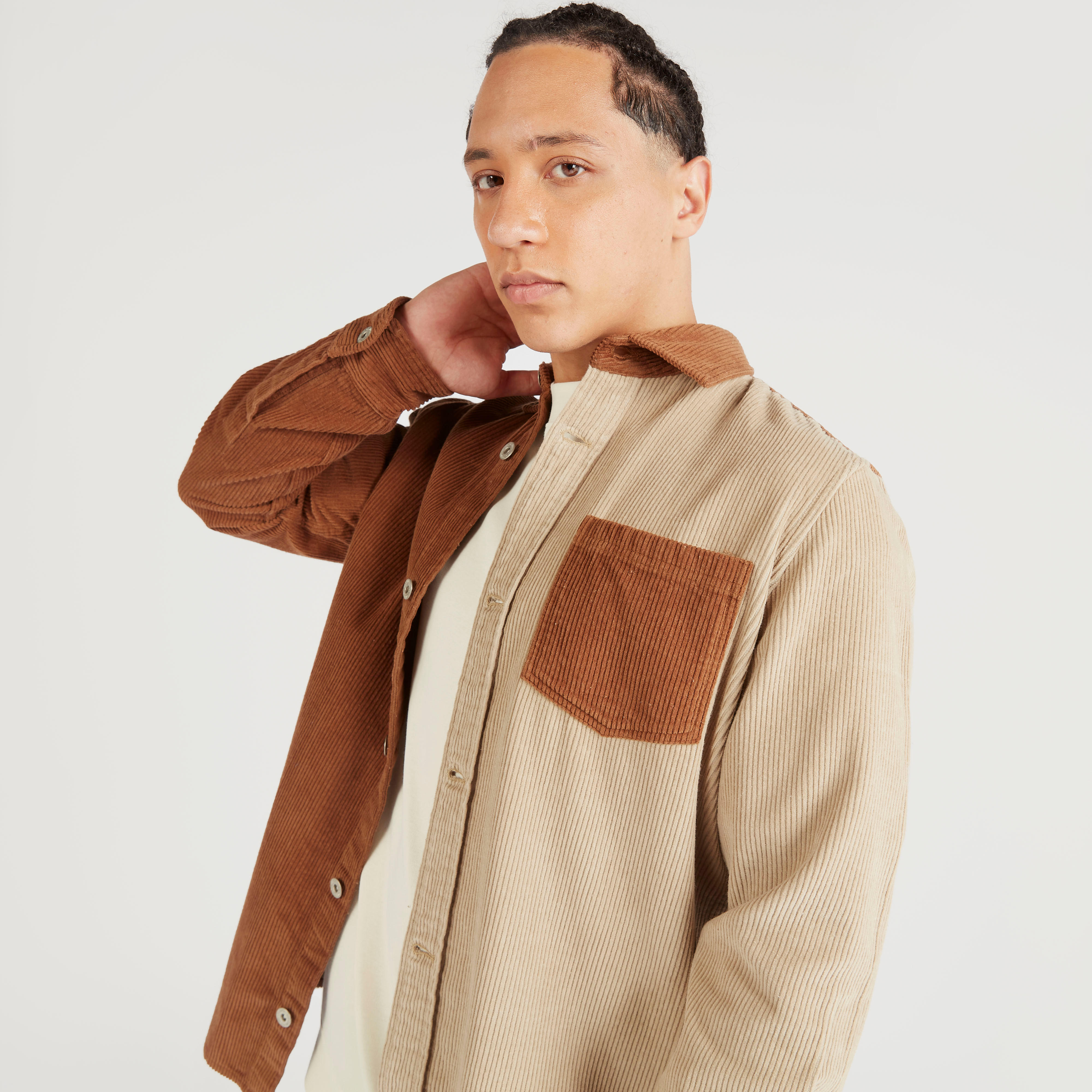 قميص كتل ملوّنة بجيب على الصدر من لي كوبر-men-clothing-shirts-image-6