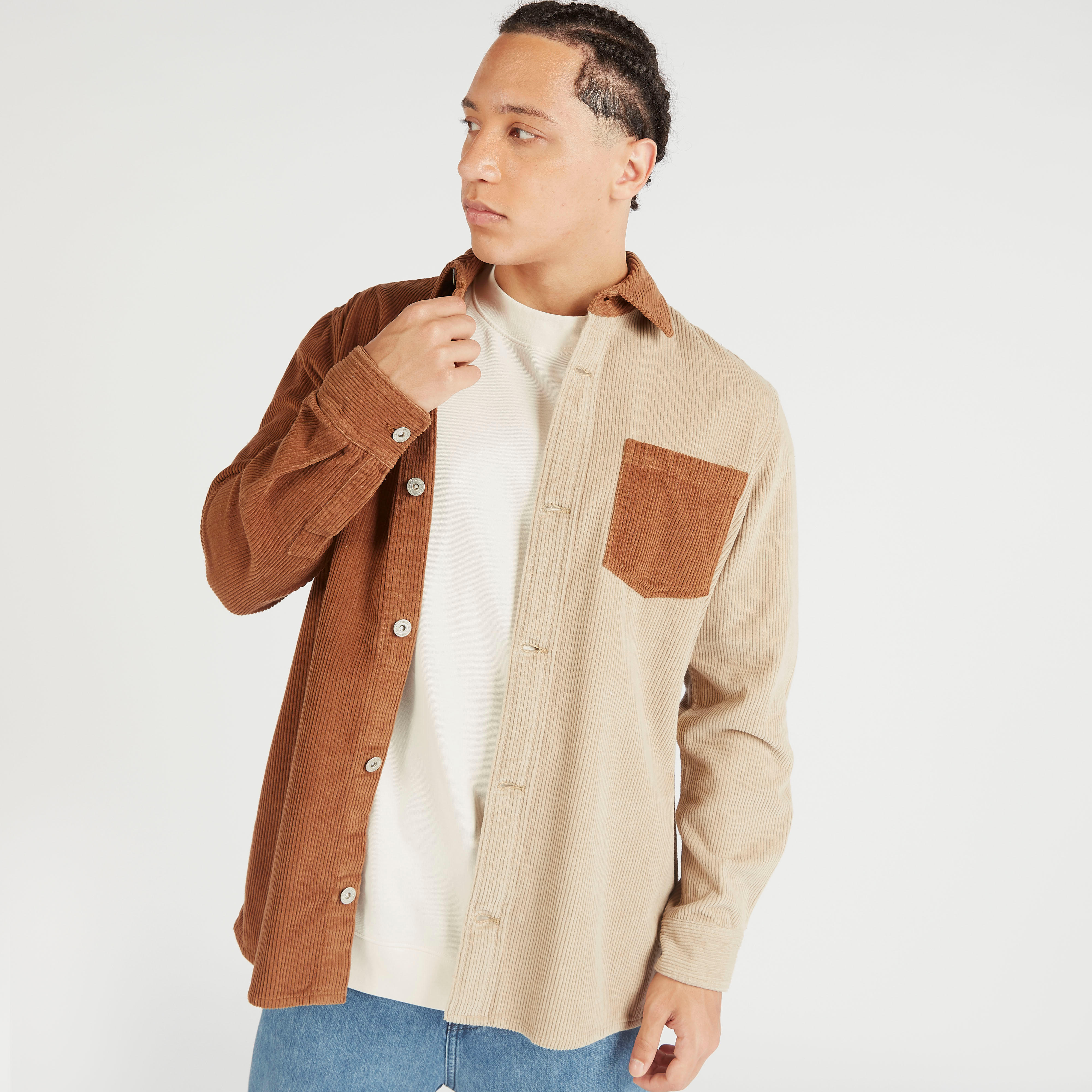 قميص كتل ملوّنة بجيب على الصدر من لي كوبر-men-clothing-shirts-image-7