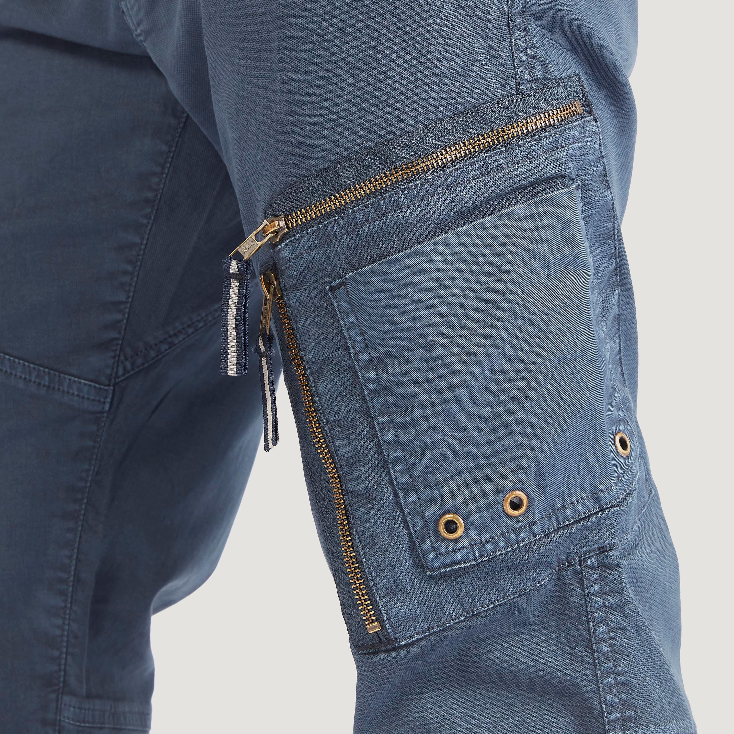 Lee Cooper Denim Cargo Pants with Button Closure and Pockets-men-clothing-bottoms-trousersandchinos-chinos-image-3