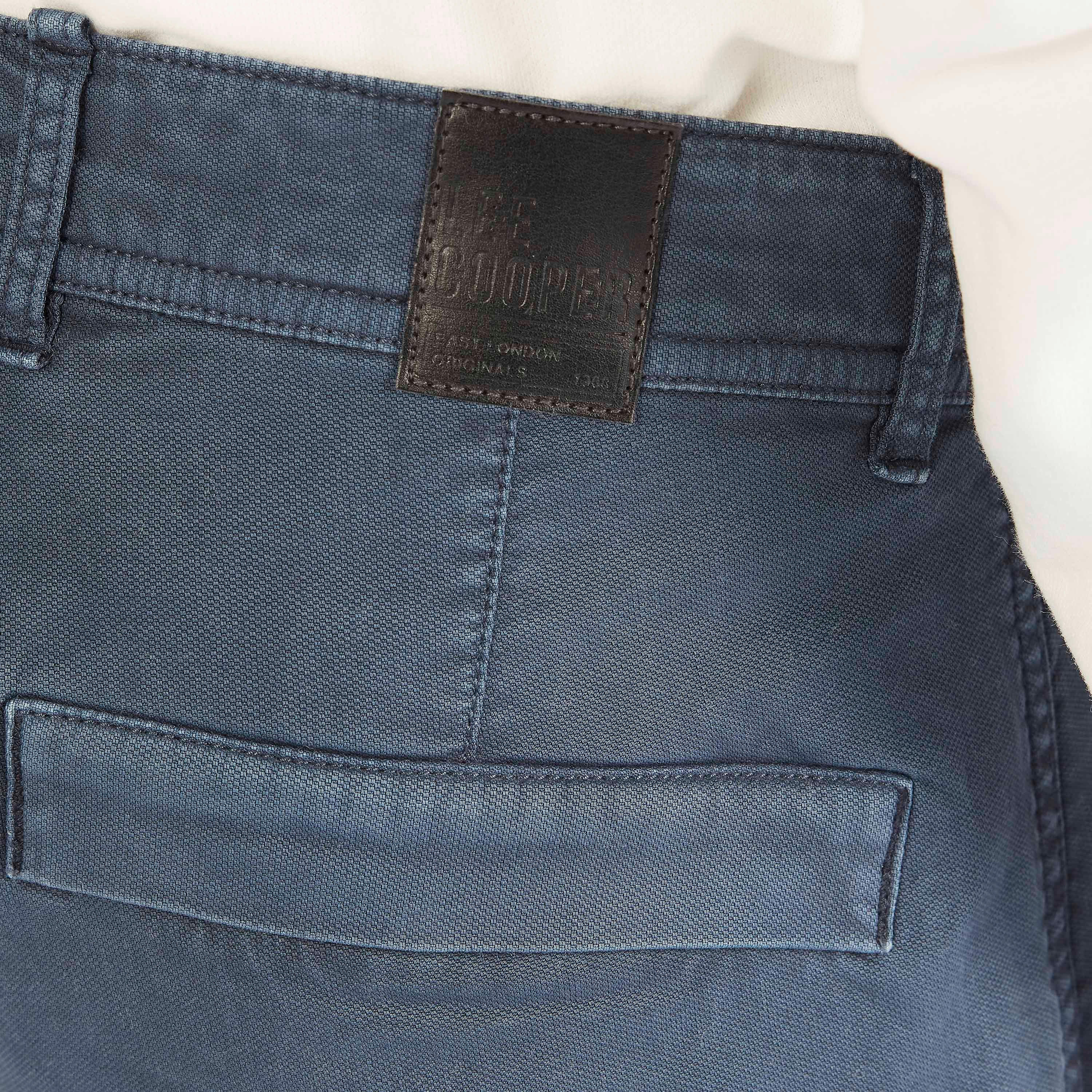 Lee Cooper Denim Cargo Pants with Button Closure and Pockets-men-clothing-bottoms-trousersandchinos-chinos-image-5