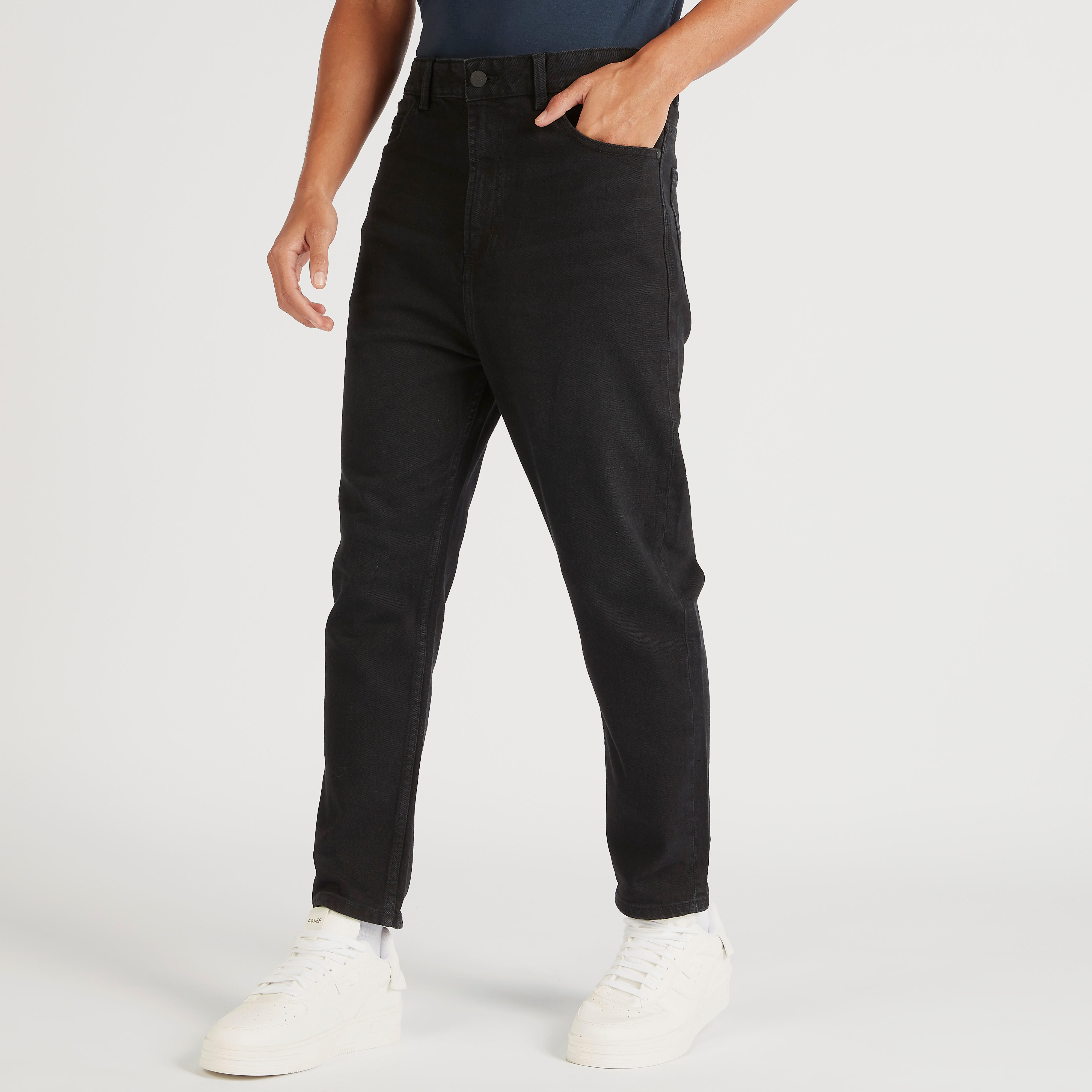Lee Cooper Slim Fit Mid-Rise Jeans with Pockets-men-clothing-bottoms-jeans-image-1