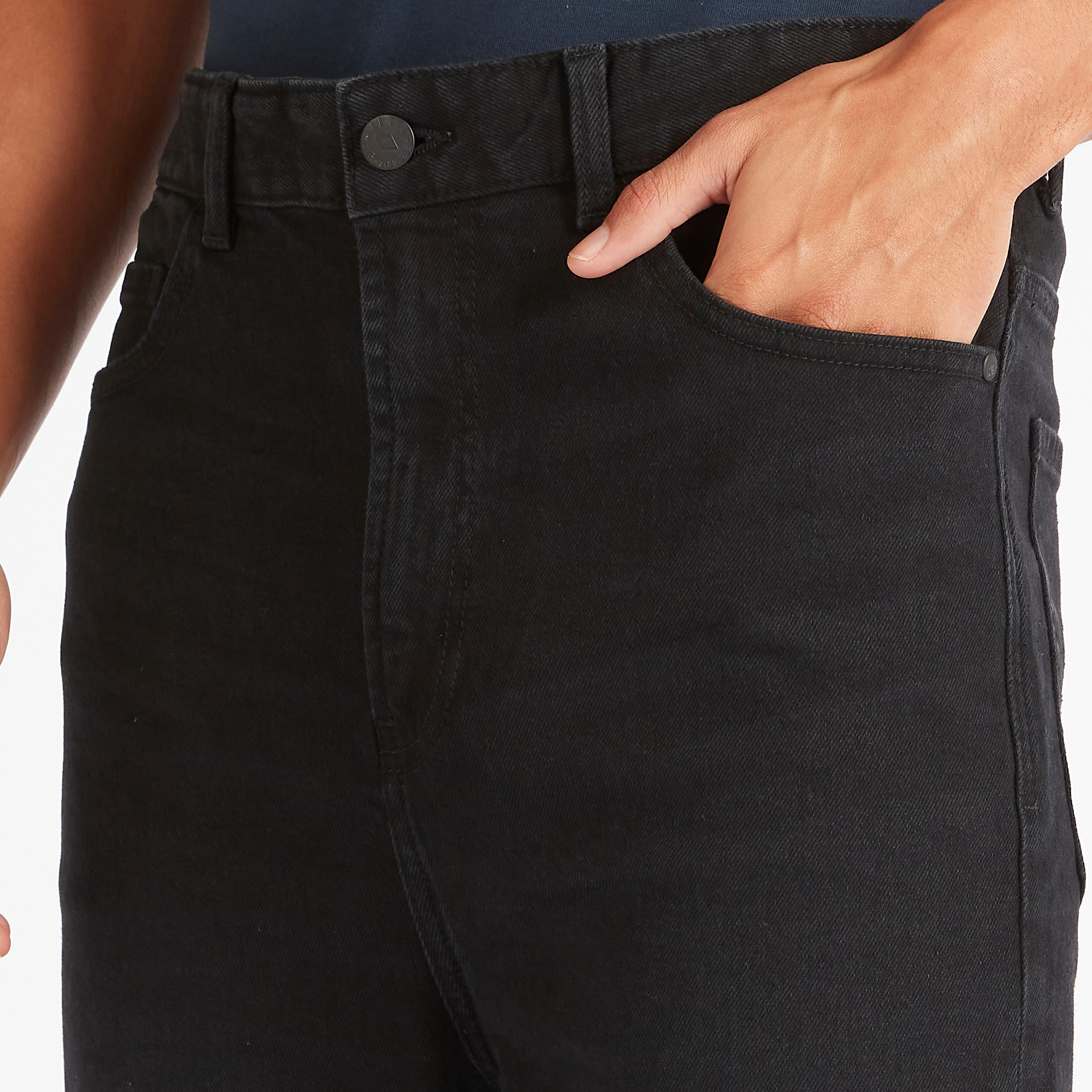 Lee Cooper Slim Fit Mid-Rise Jeans with Pockets-men-clothing-bottoms-jeans-image-3
