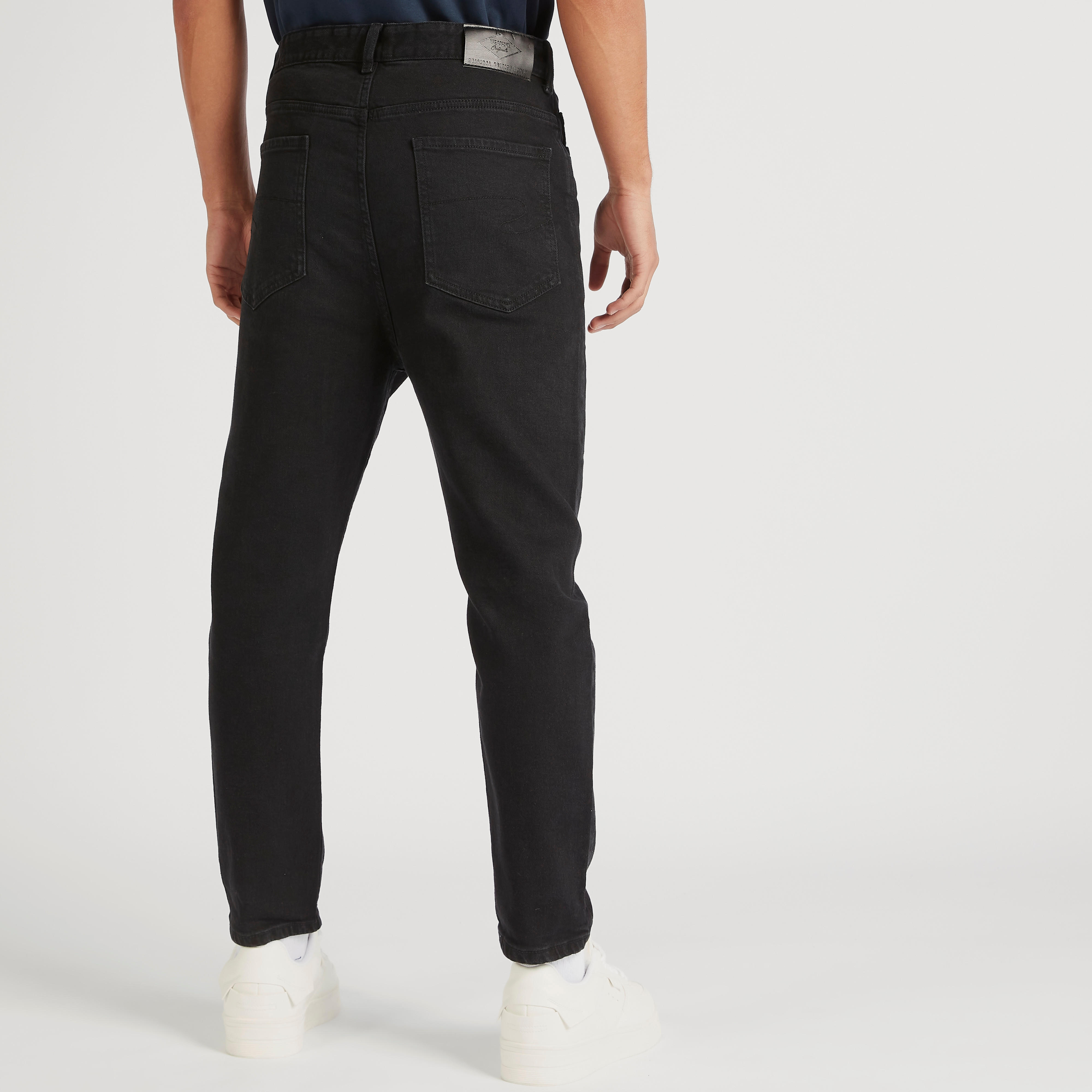 Lee Cooper Slim Fit Mid-Rise Jeans with Pockets-men-clothing-bottoms-jeans-image-4