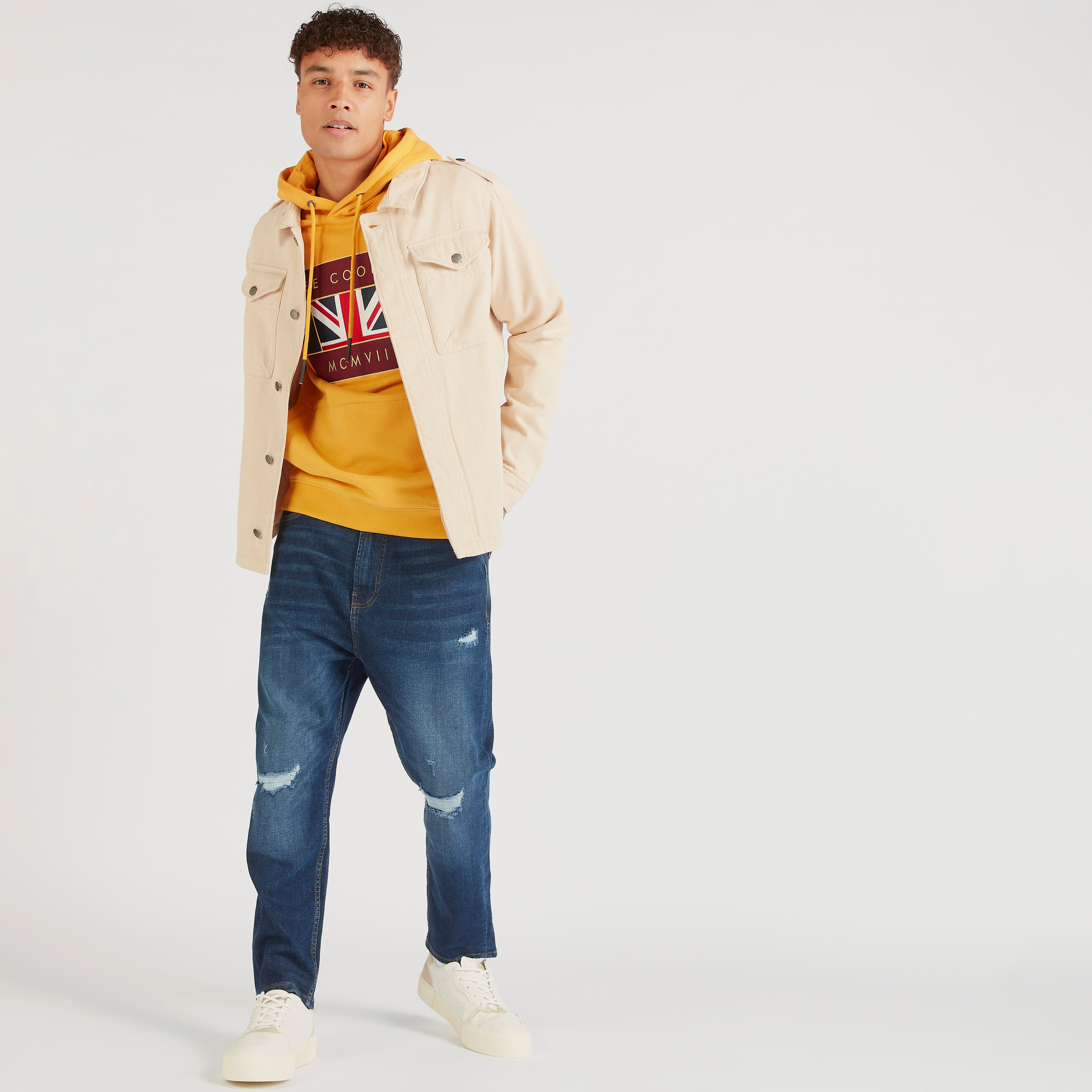 Lee Cooper Distressed Mid-Rise Jeans with Pockets-men-clothing-bottoms-jeans-image-2