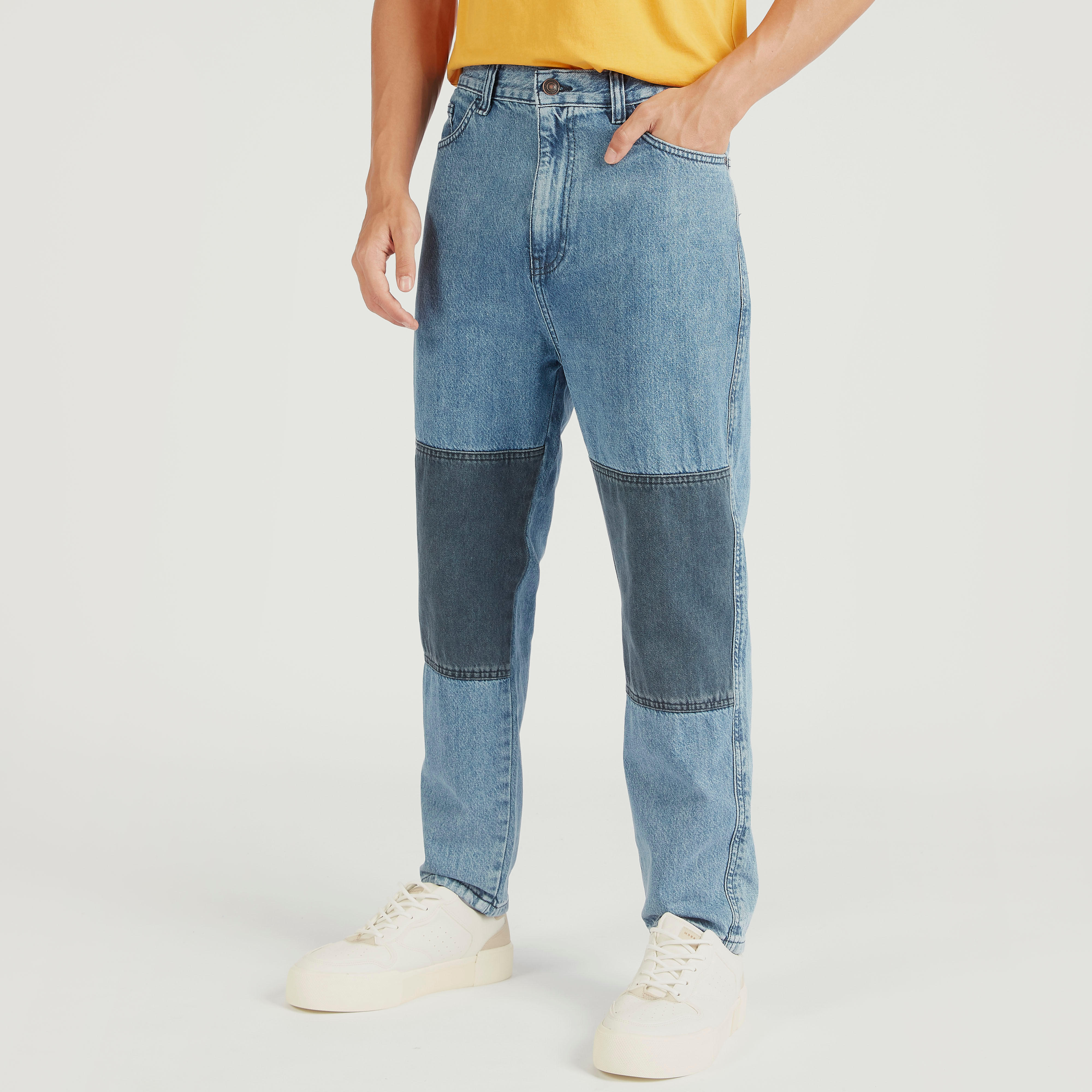 Lee Cooper Mid-Rise Jeans with Button Closure-men-clothing-bottoms-jeans-image-1
