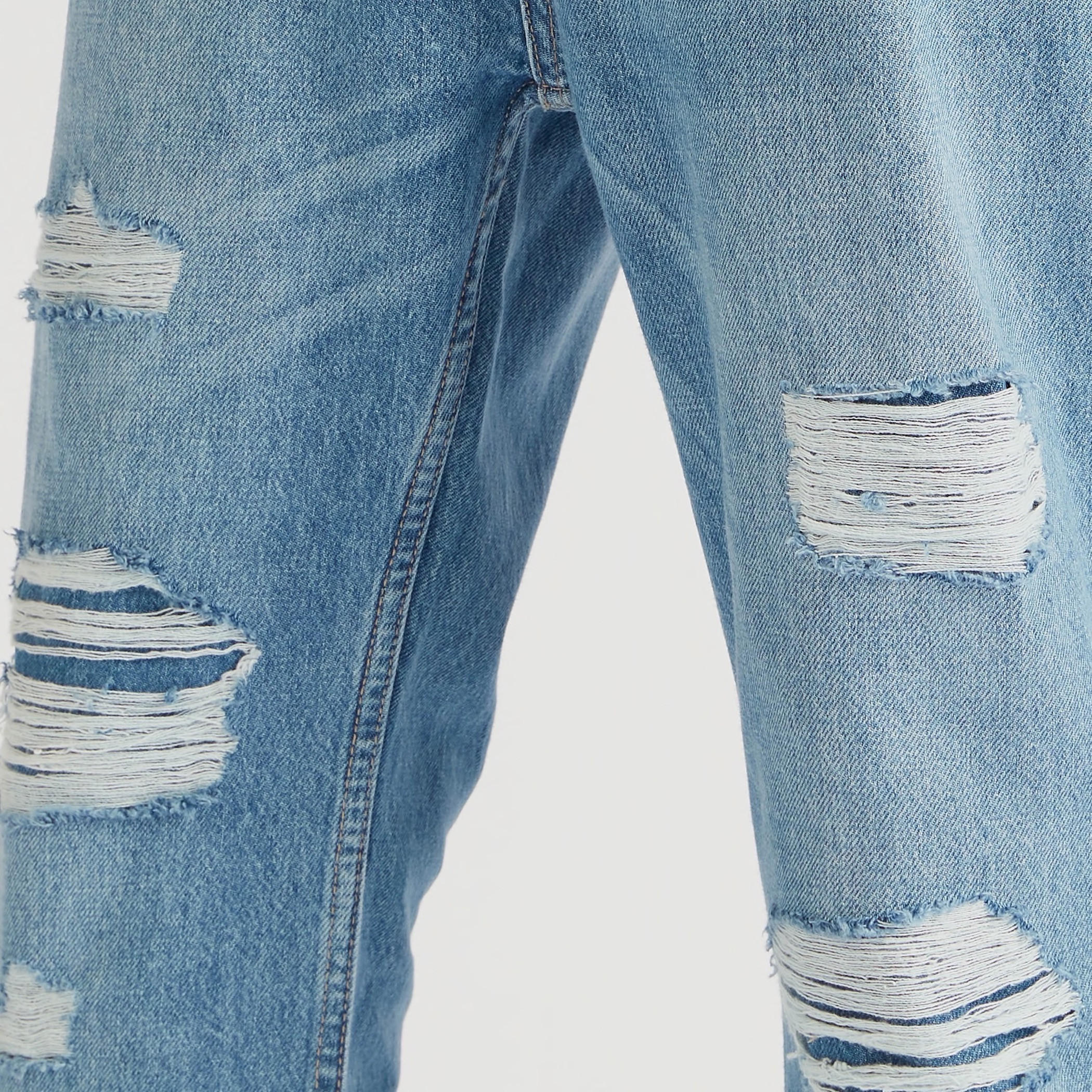 بنطلون جينز دينم مضلع بزر إغلاق وجيوب من لي كوبر-men-clothing-bottoms-jeans-image-3