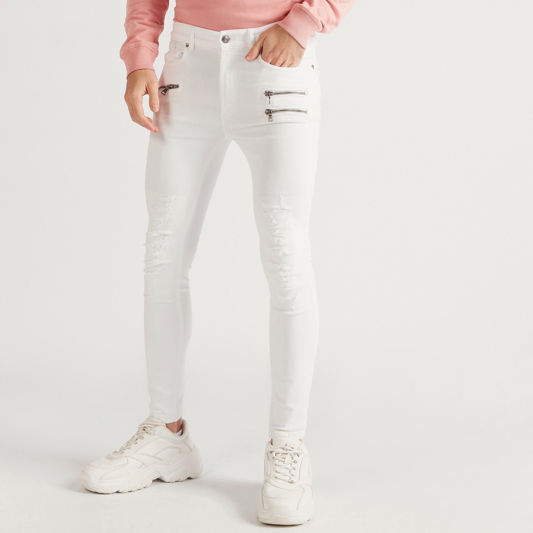 Lee Cooper Solid Jeans with Zip Accents and Pockets-men-clothing-bottoms-jeans-image-1