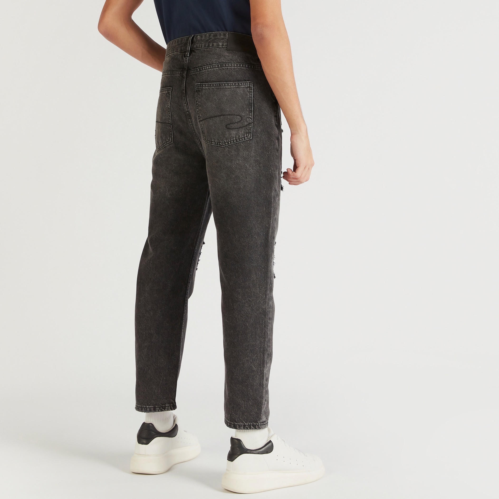 بنطلون جينز دينم مضلع بزر إغلاق وجيوب من لي كوبر-men-clothing-bottoms-jeans-image-4