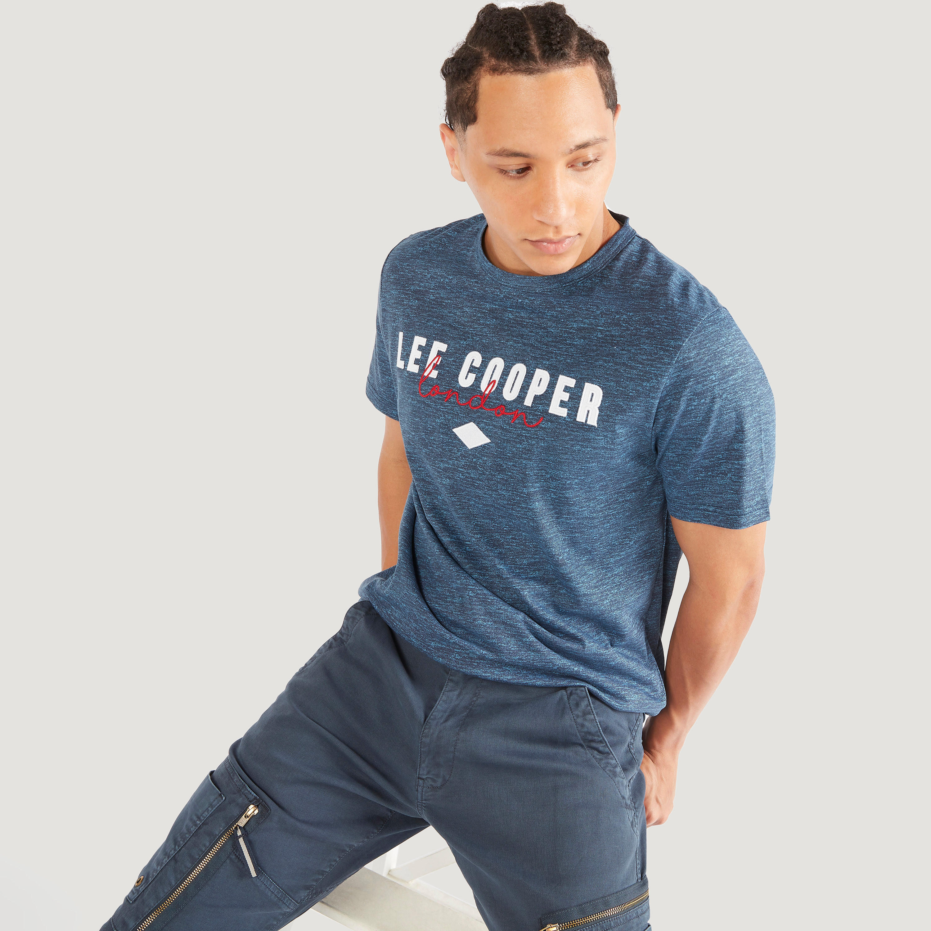 Lee Cooper Printed Crew Neck T-shirt with Short Sleeves-men-clothing-tshirtsandpolos-tshirts-image-1