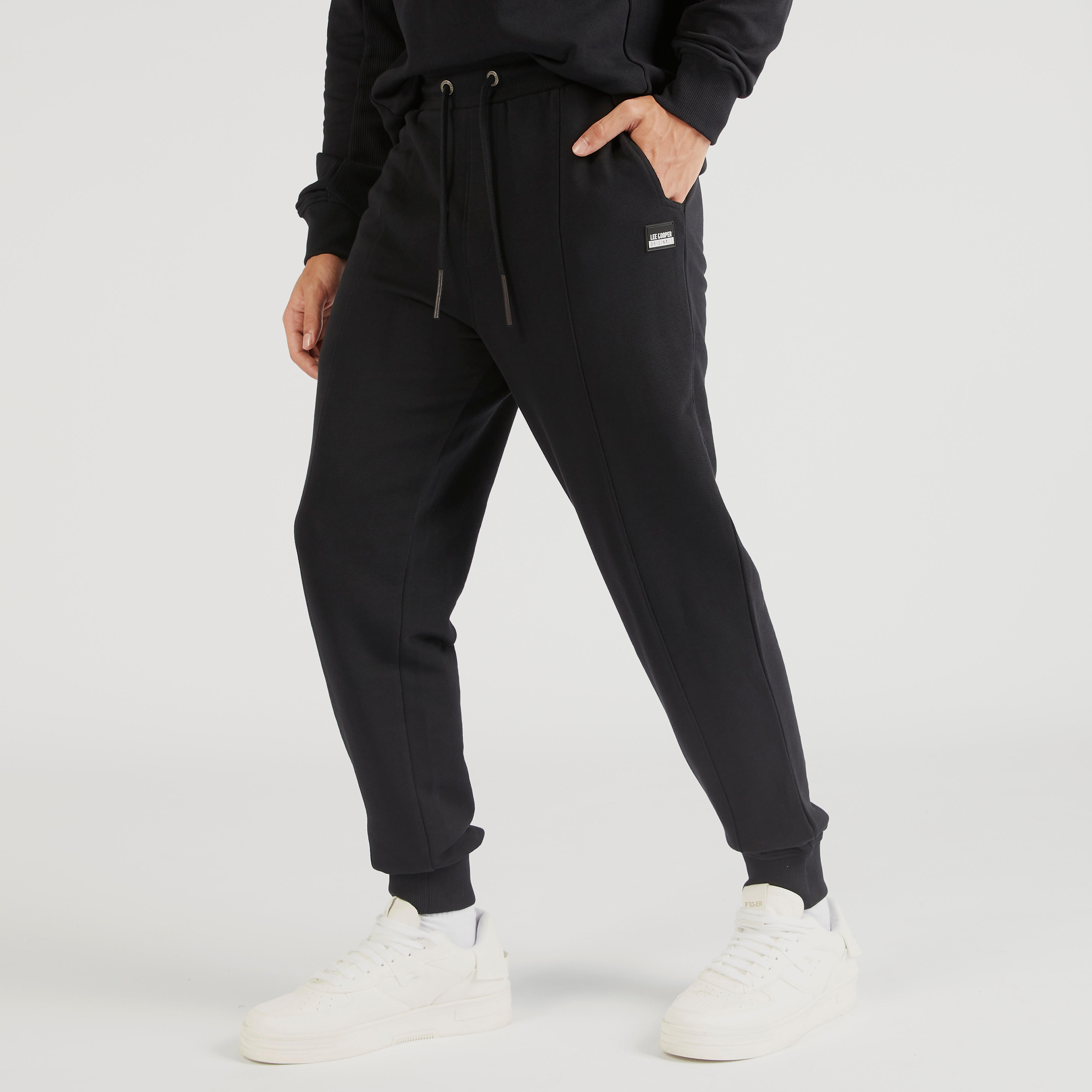 Solid Joggers with Drawstring Closure and Pockets-men-clothing-bottoms-joggers-image-1