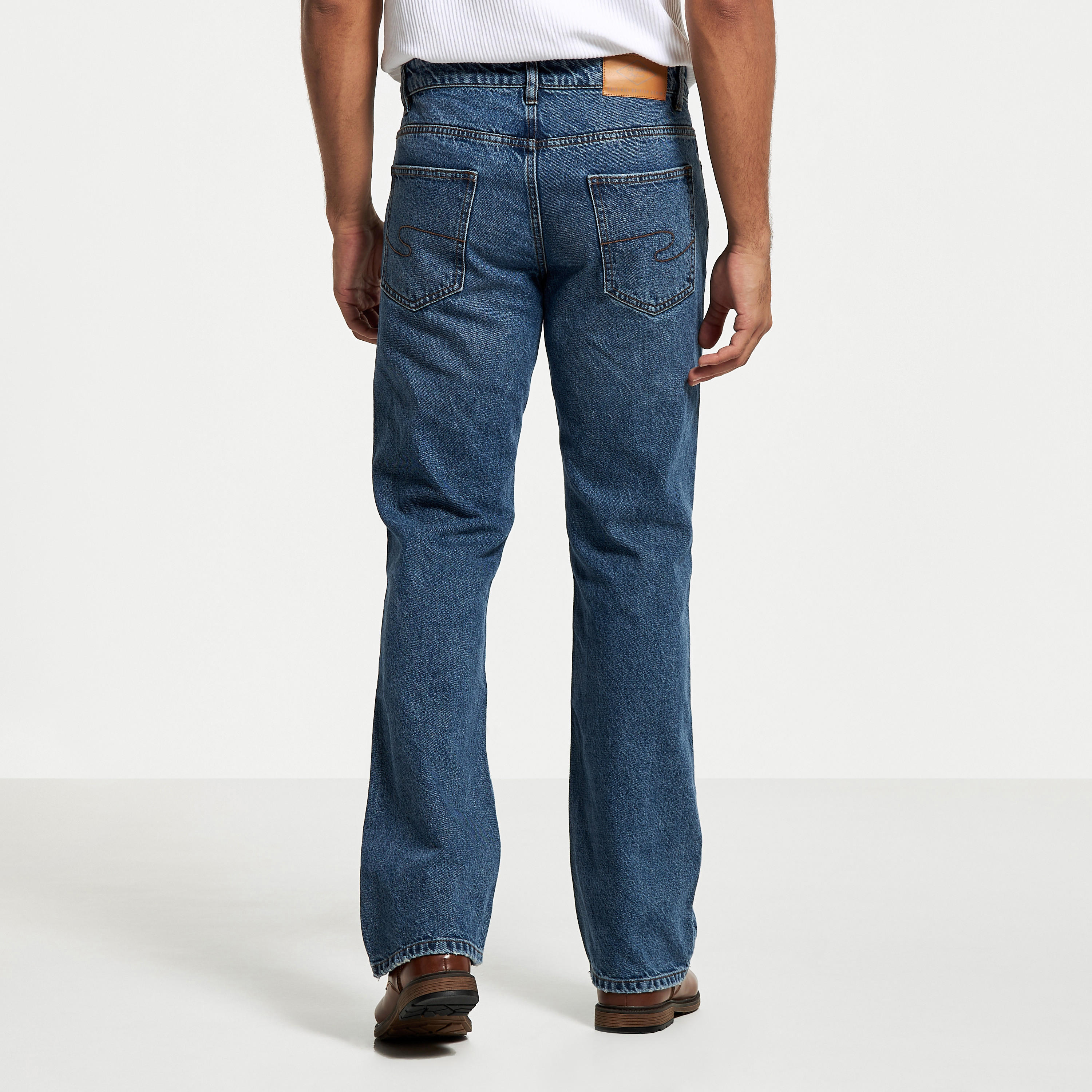 Lee Cooper Distressed Jeans with Button Closure and Pockets-men-clothing-bottoms-jeans-image-3