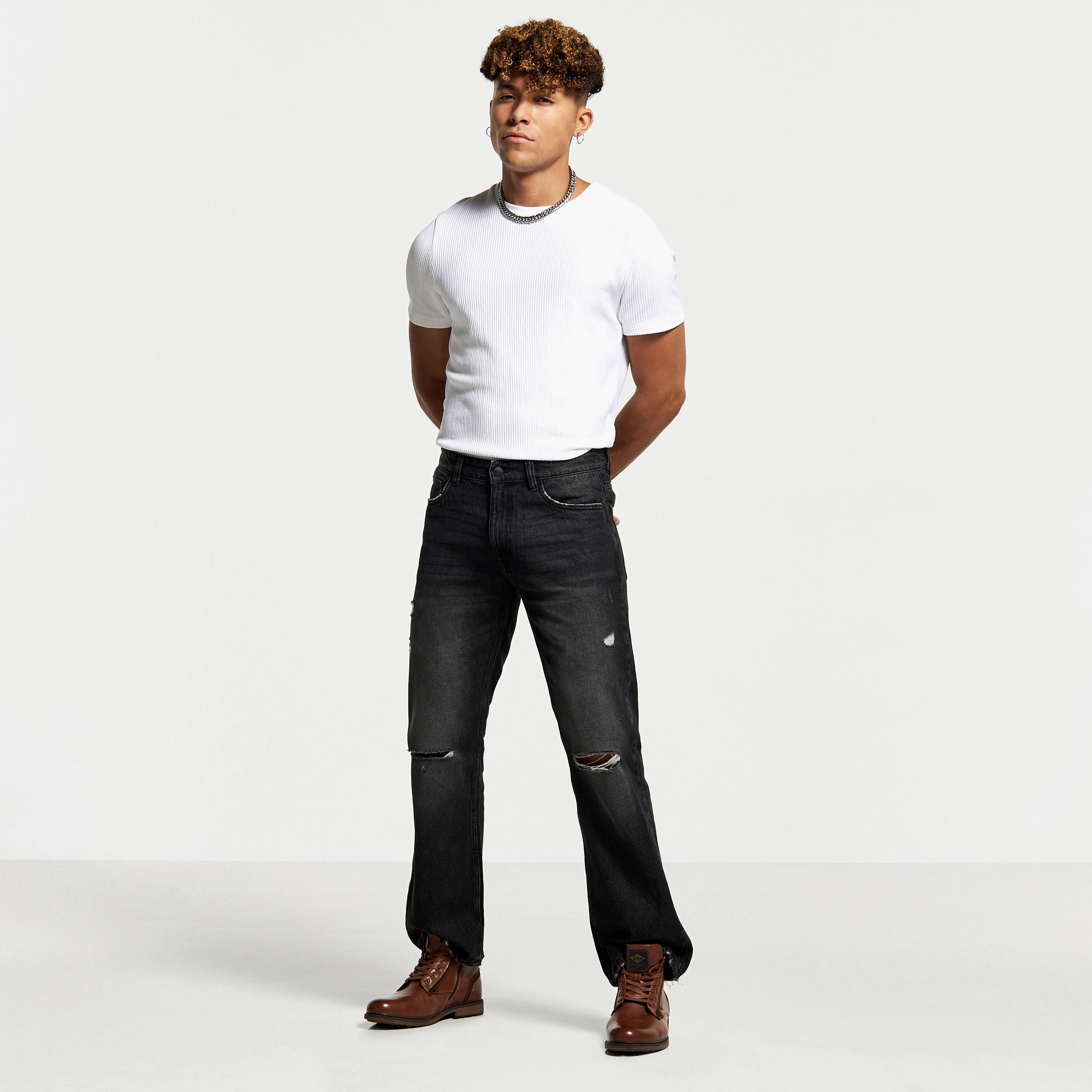 Lee Cooper Distressed Jeans with Button Closure and Pockets-men-clothing-bottoms-jeans-image-6