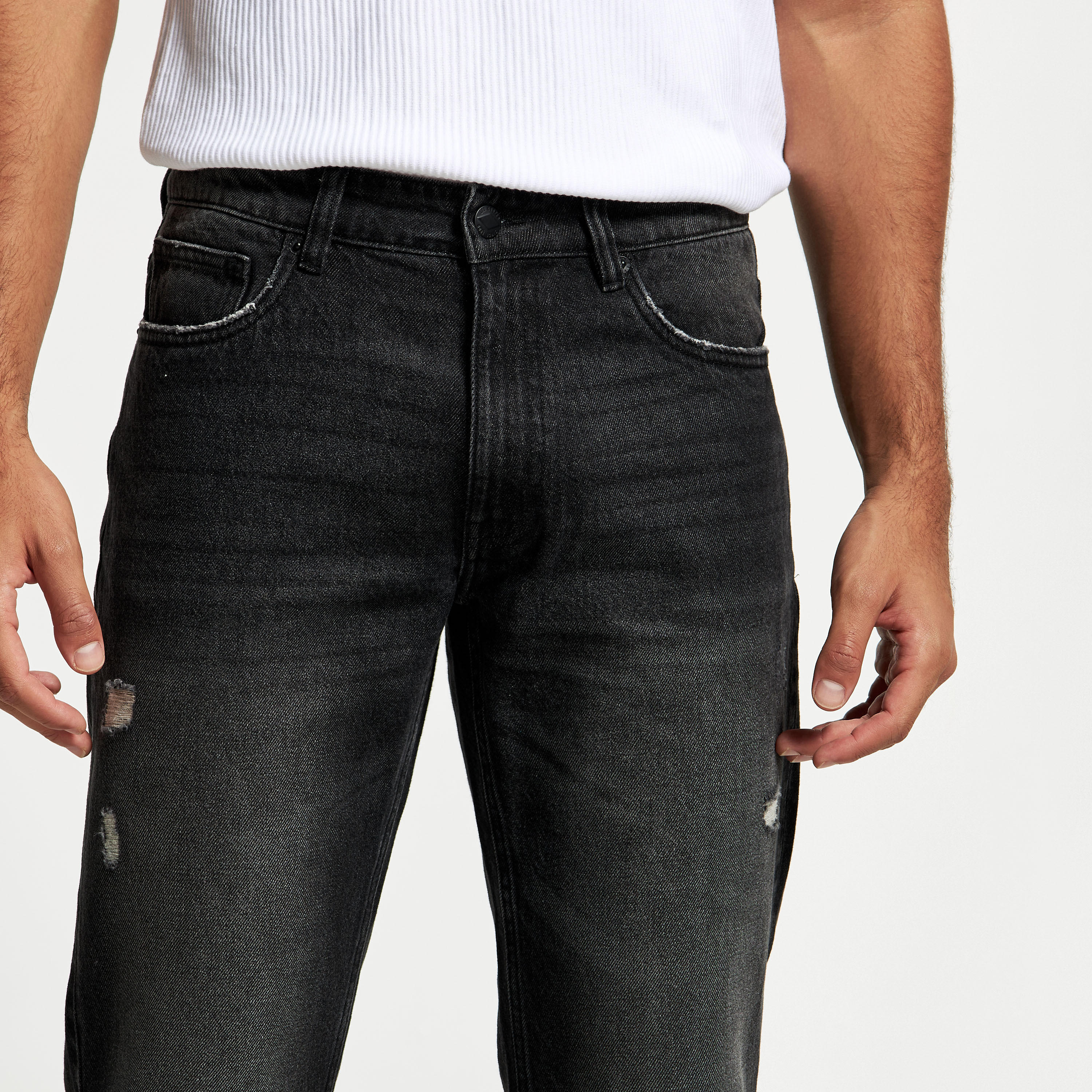 Lee Cooper Distressed Jeans with Button Closure and Pockets-men-clothing-bottoms-jeans-image-8