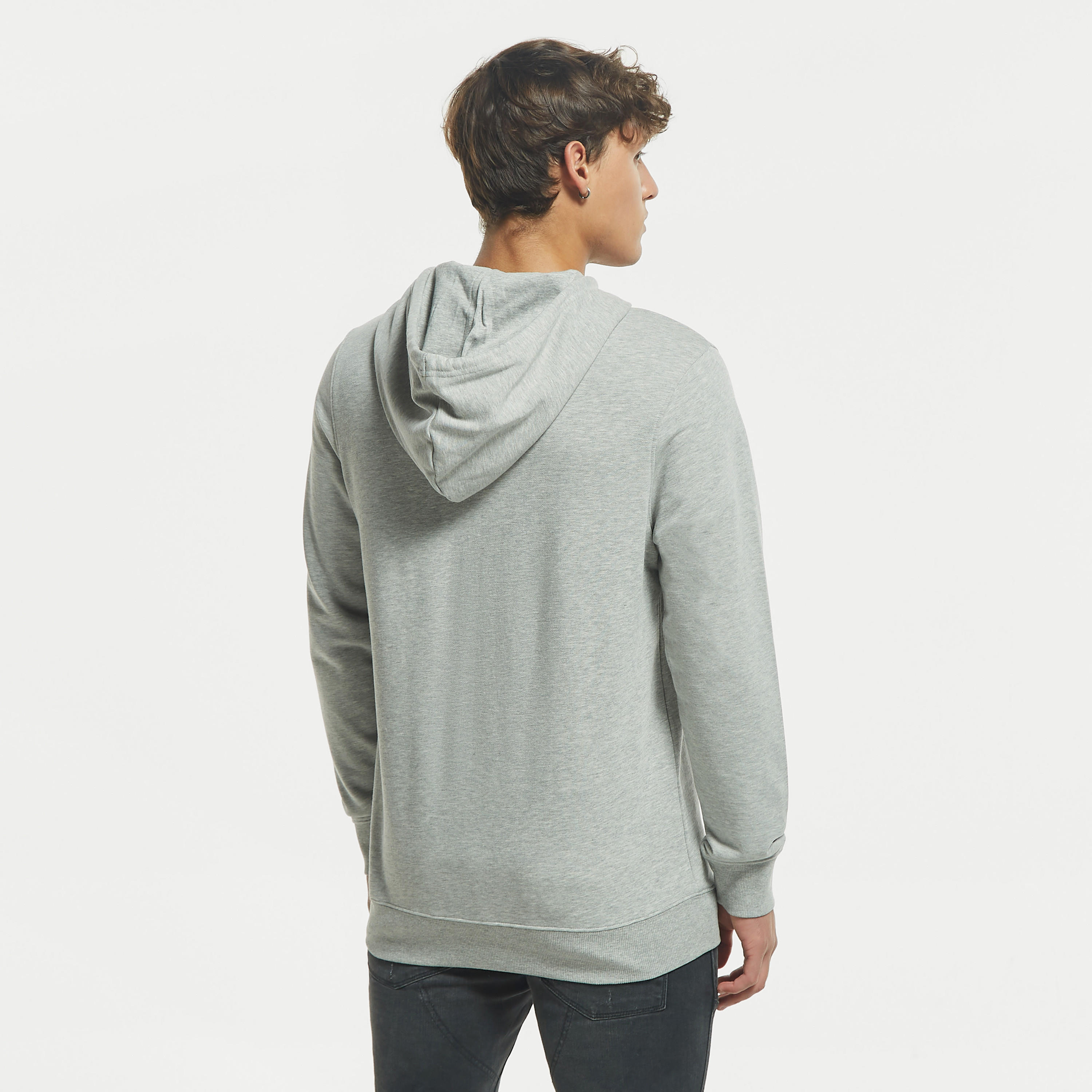 Lee Cooper Logo Print Hoodie with Kangaroo Pocket-men-winterwear-hoodiesandsweatshirts-image-3