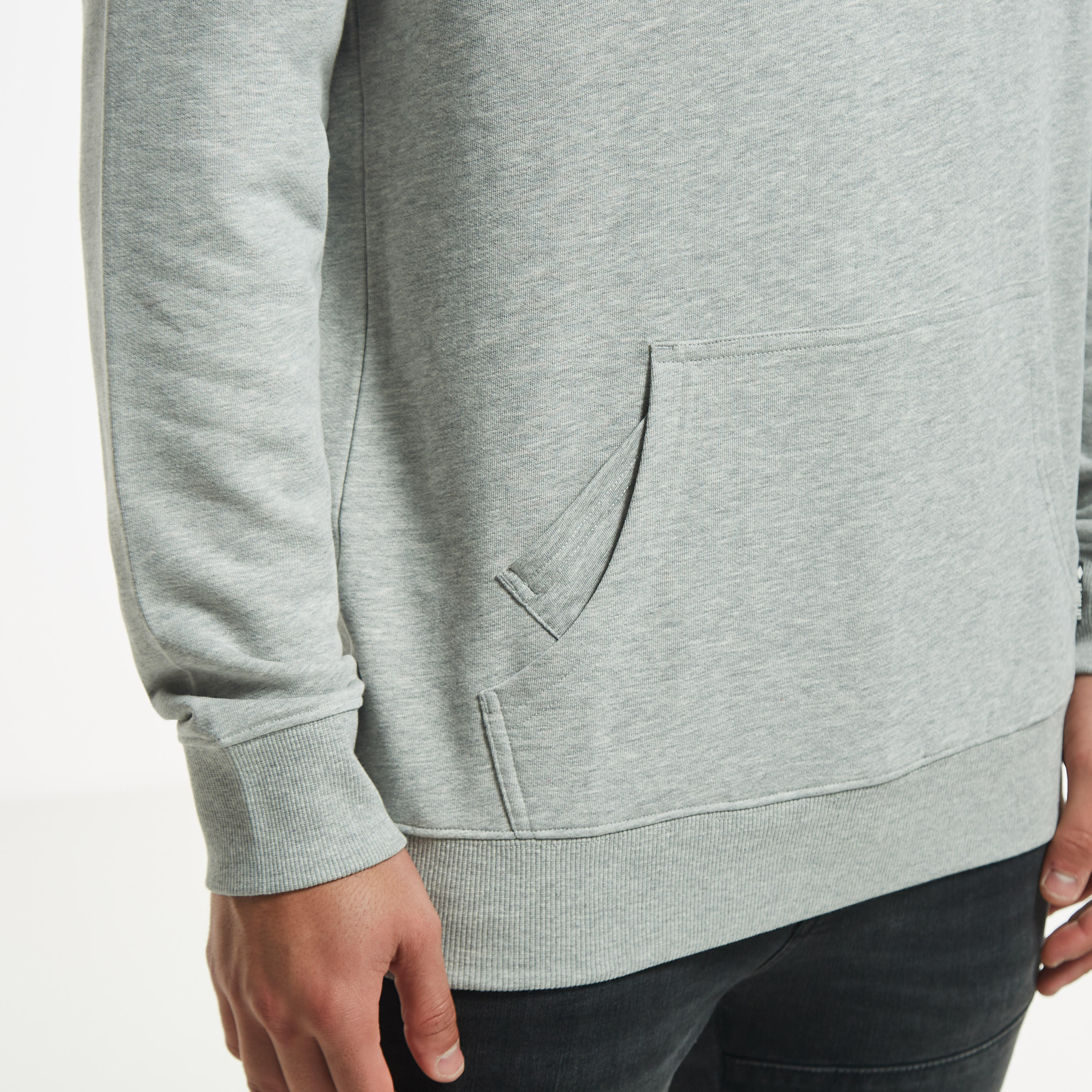 Lee Cooper Logo Print Hoodie with Kangaroo Pocket-men-winterwear-hoodiesandsweatshirts-image-5