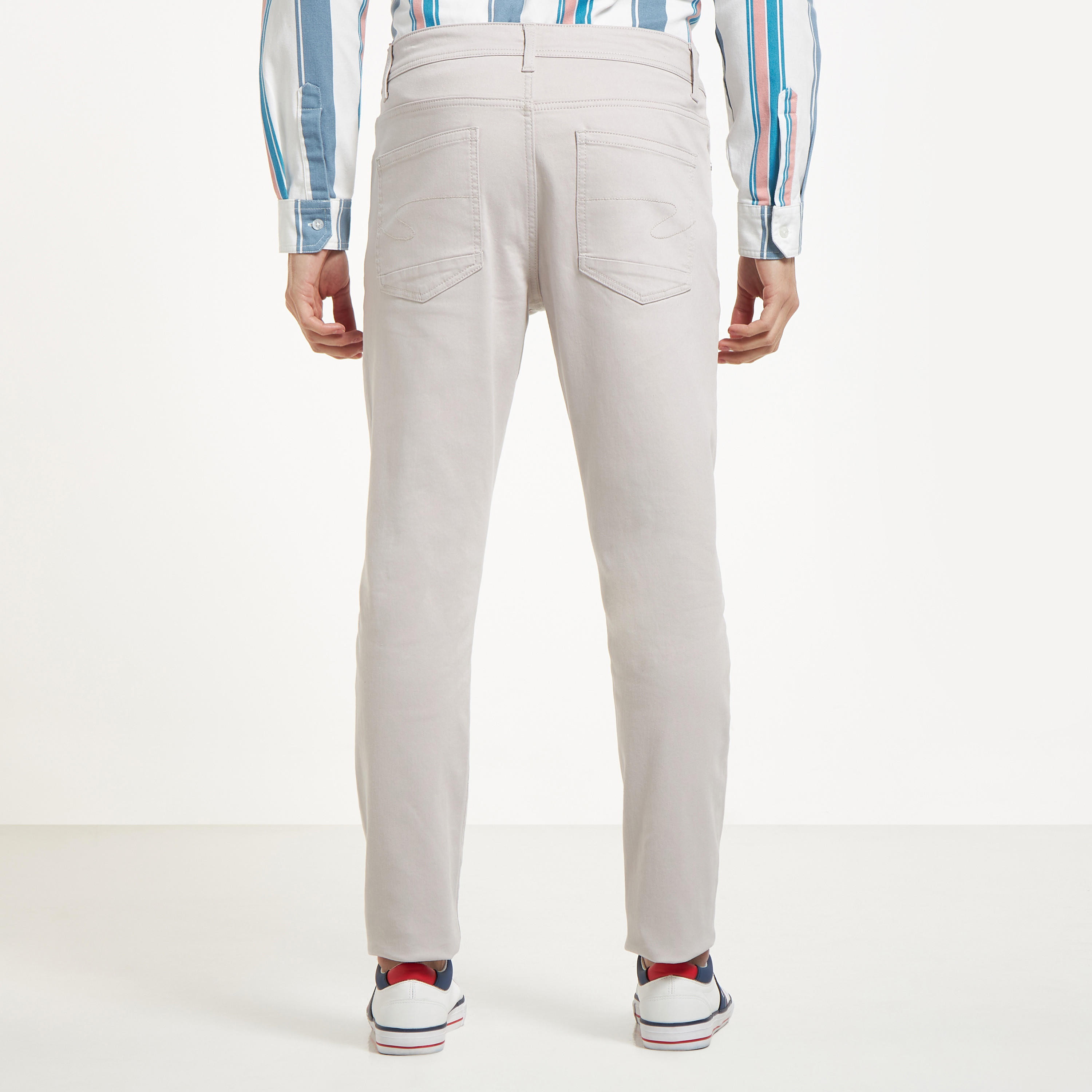 Lee Cooper Solid Slim Fit Jeans with Drawstring Closure and Pockets-men-clothing-bottoms-jeans-image-4