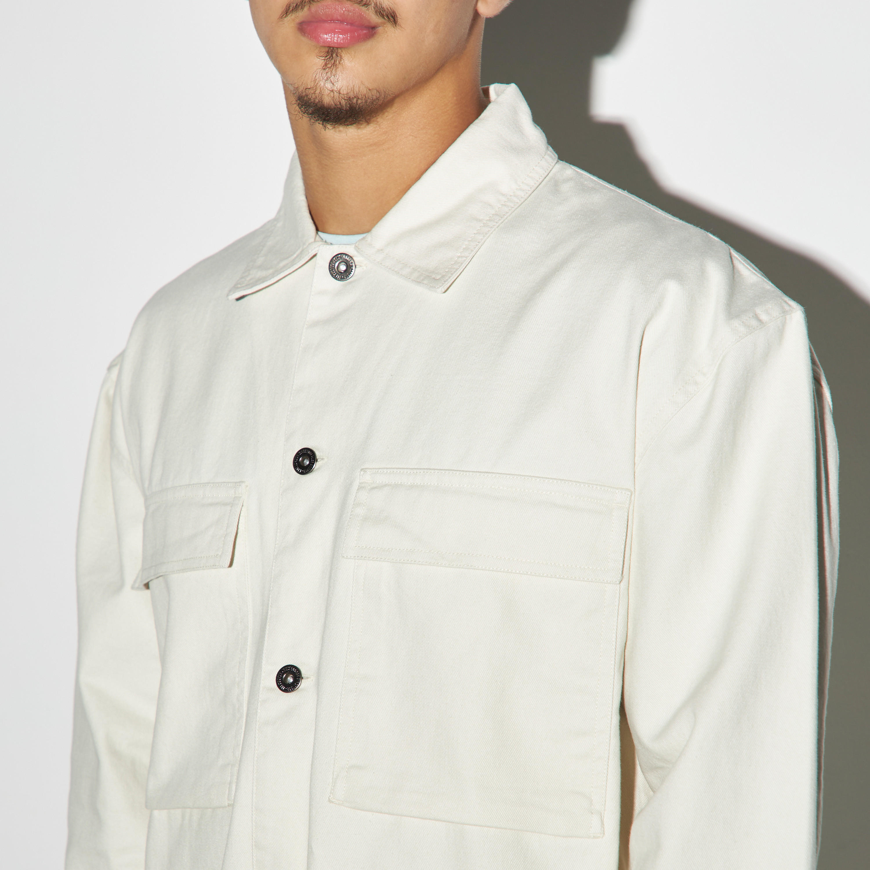 Lee Cooper Solid Oversized Twill Shacket with Flap Pockets and Long Sleeves-men-clothing-jacketsandblazers-jackets-image-4