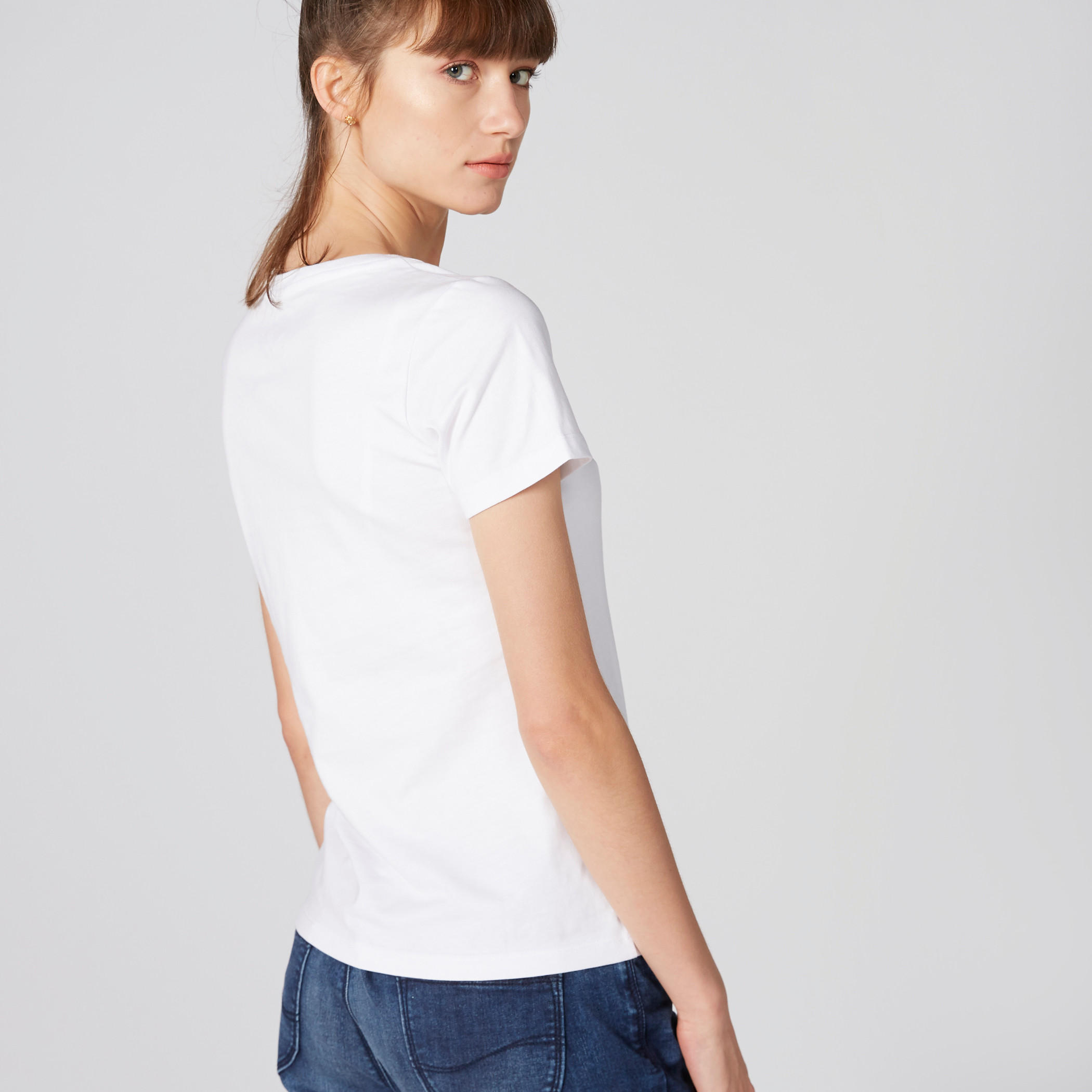 Bossini Printed T-Shirt with Round Neck and Short Sleeves-women-clothing-tshirts-image-2