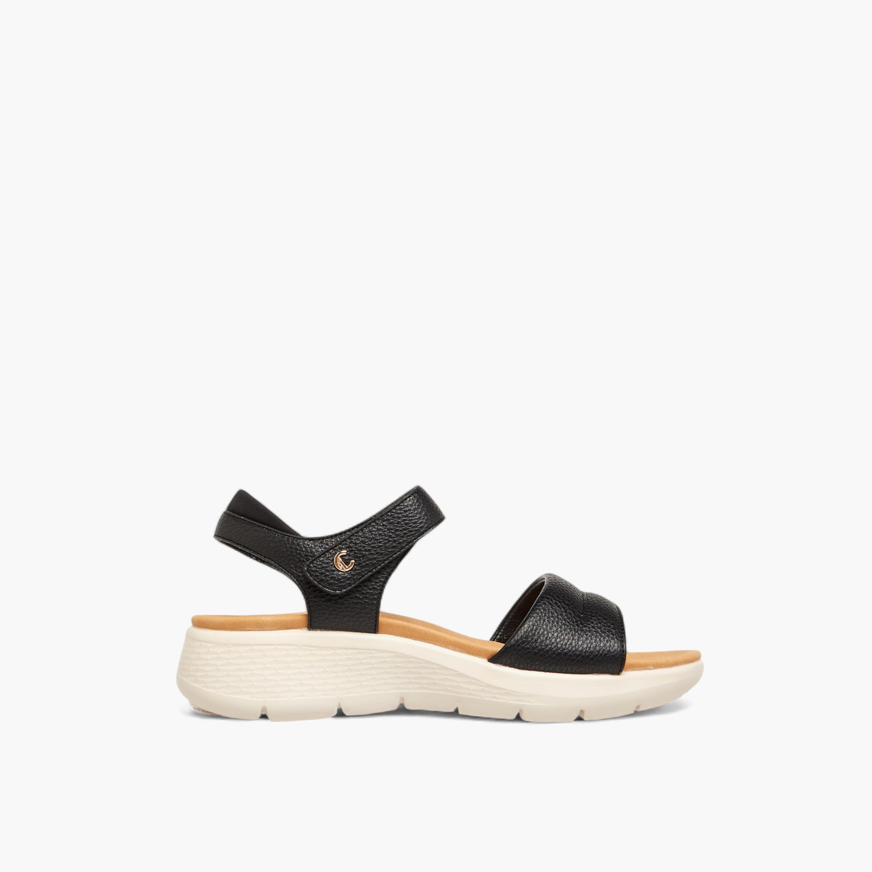 Le Confort Solid Sandals with Hook and Loop Closure-women-shoes-sandals-heeled-image-2