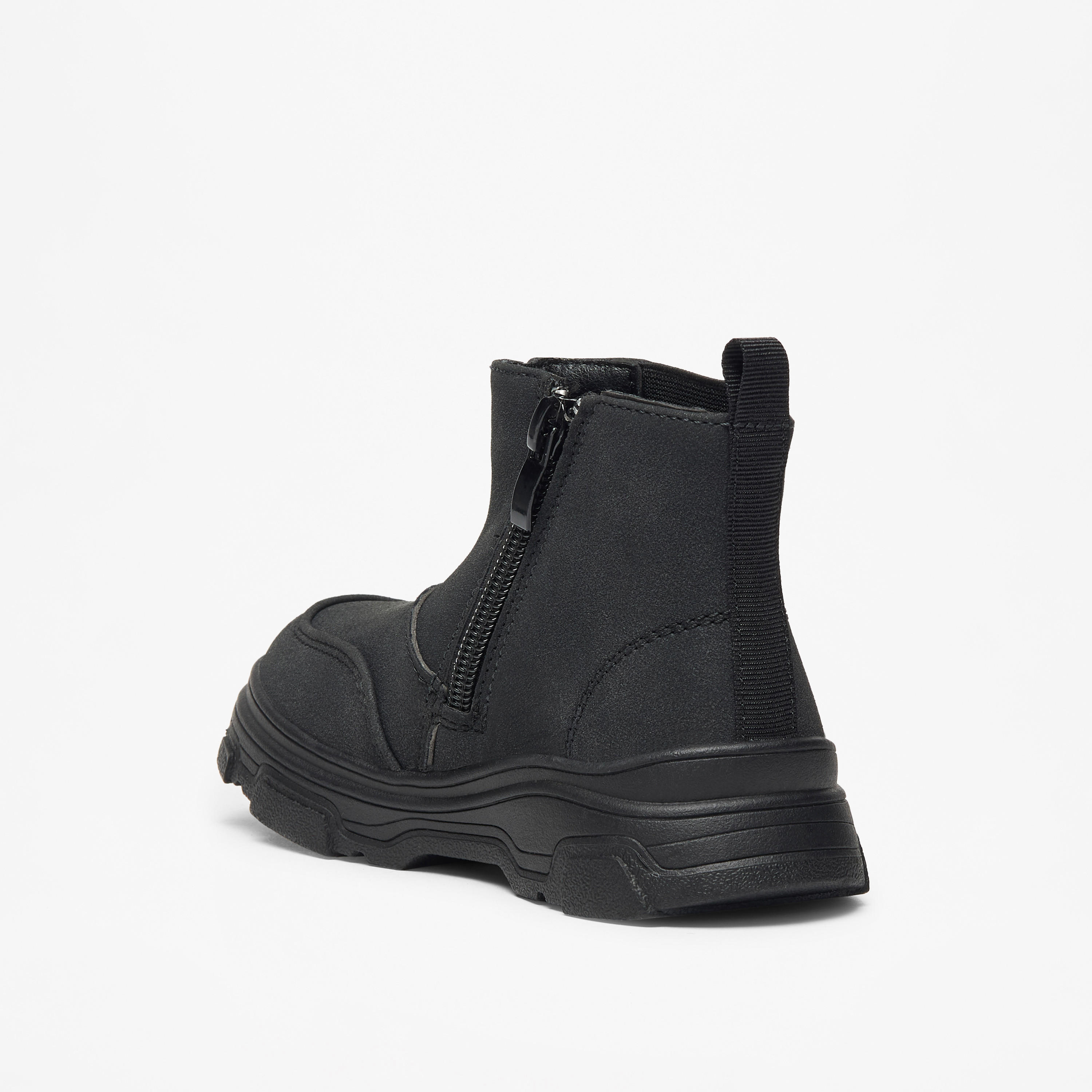 LBL by Shoexpress Solid High Cut Boots with Zip Closure-boys-shoes-boots-image-2