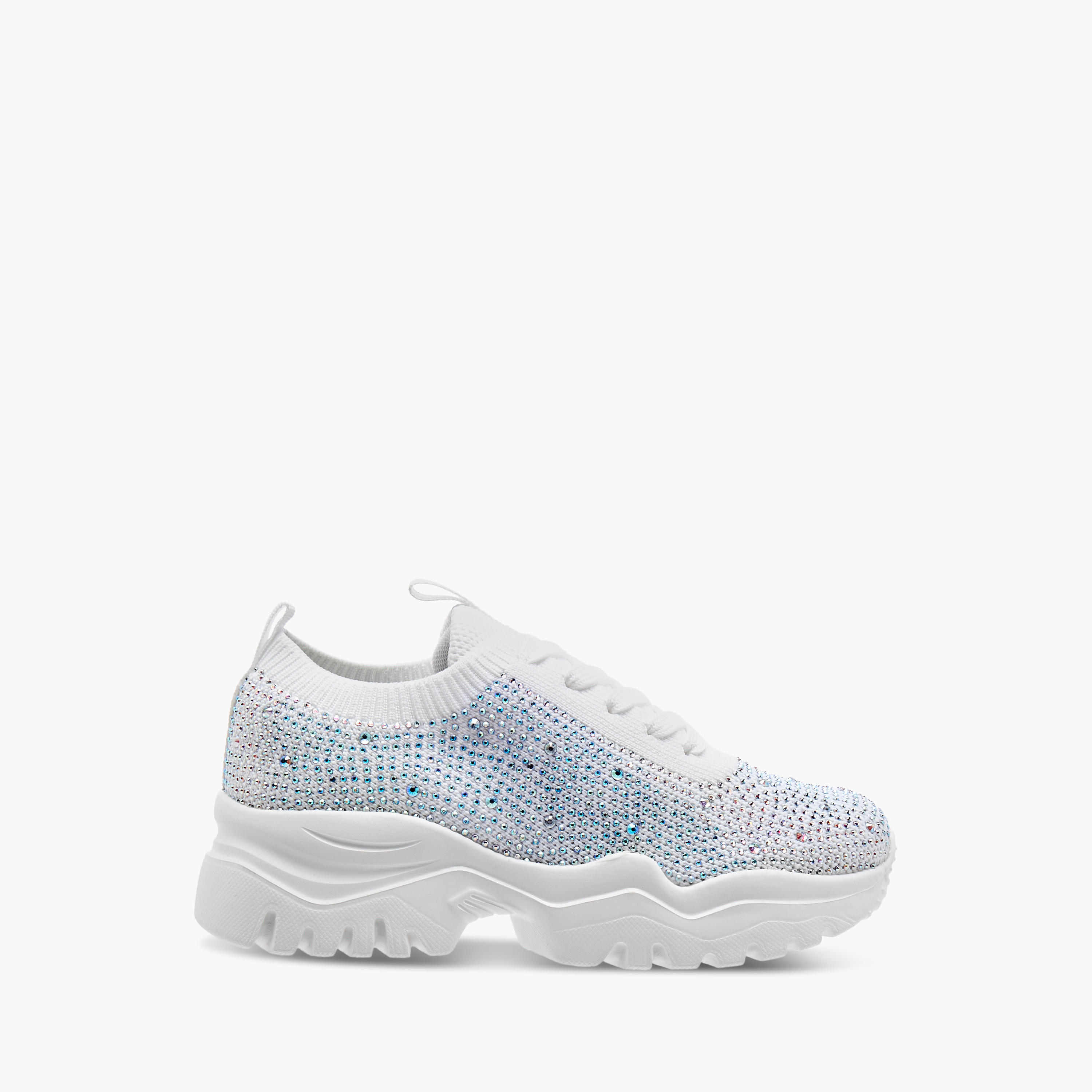 Celeste Girls' Embellished Sneakers with Chunky Sole and Lace-Up Closure-girls-shoes-sneakers-image-3