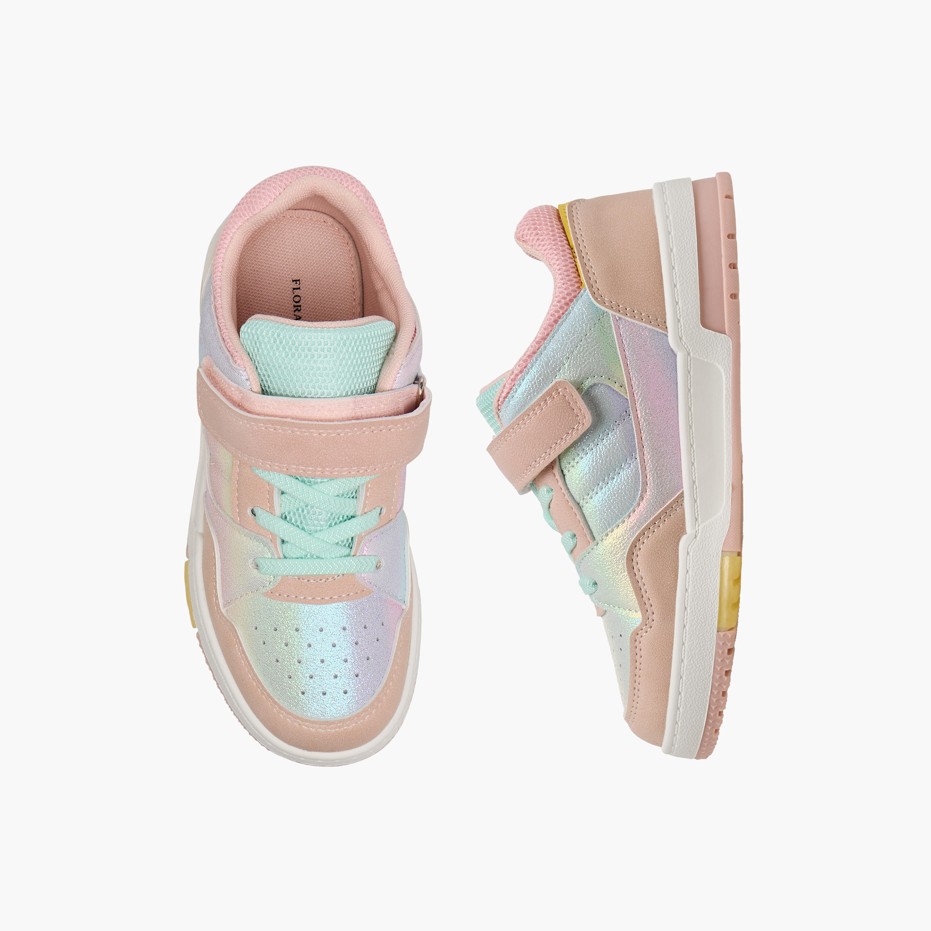 Flora Bella Girls Hook and Loop Closure Ankle Sneakers-girls-shoes-sneakers-image-1