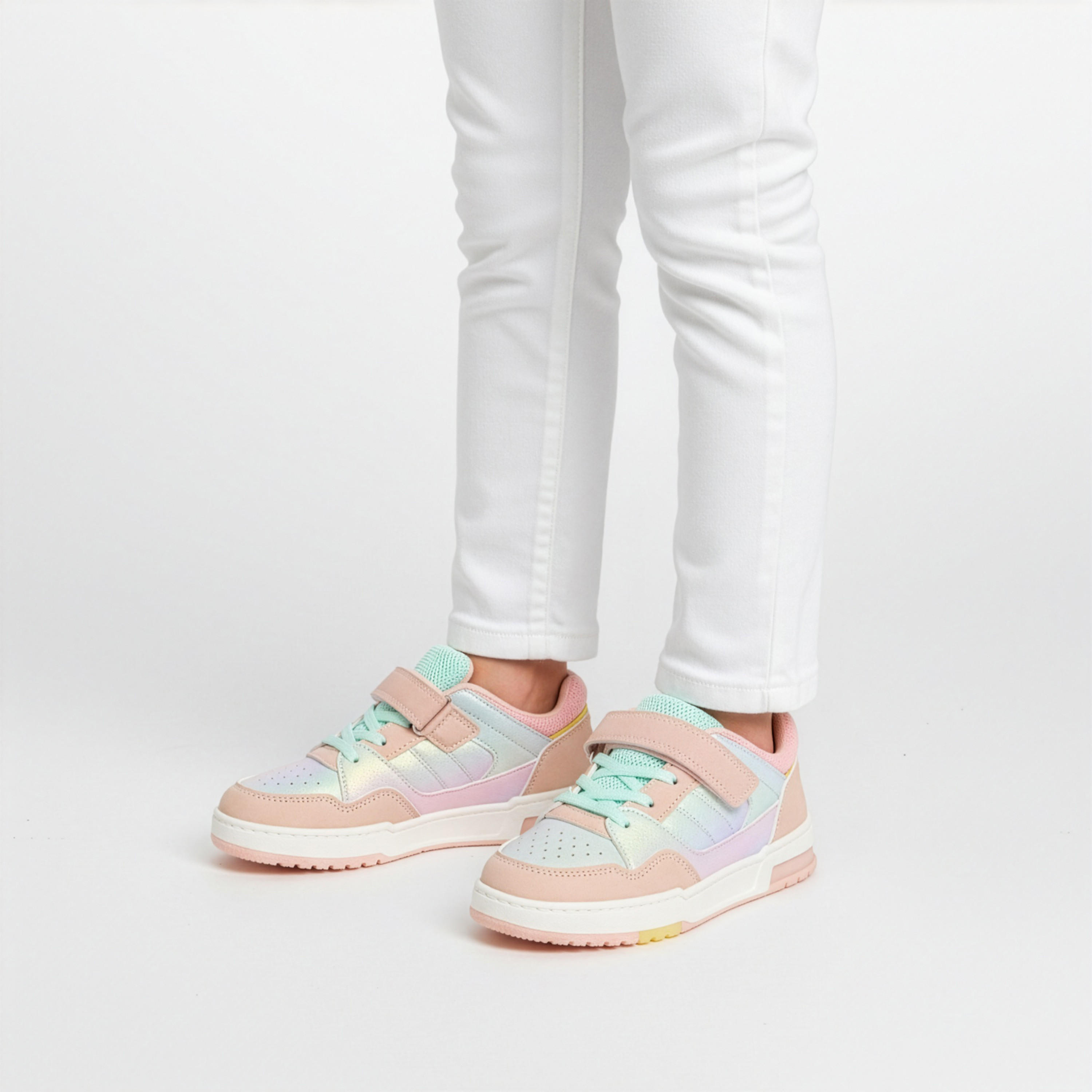 Flora Bella Girls Hook and Loop Closure Ankle Sneakers-girls-shoes-sneakers-image-2