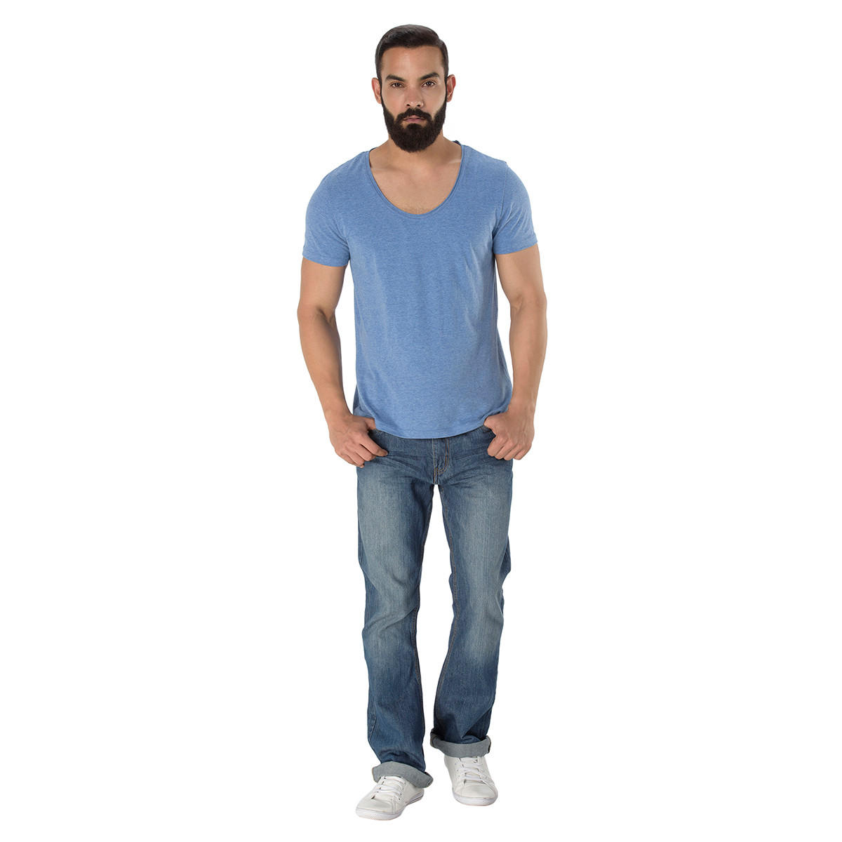 Jeans Mid Rise Washed Jeans-men-clothing-bottoms-jeans-image-1