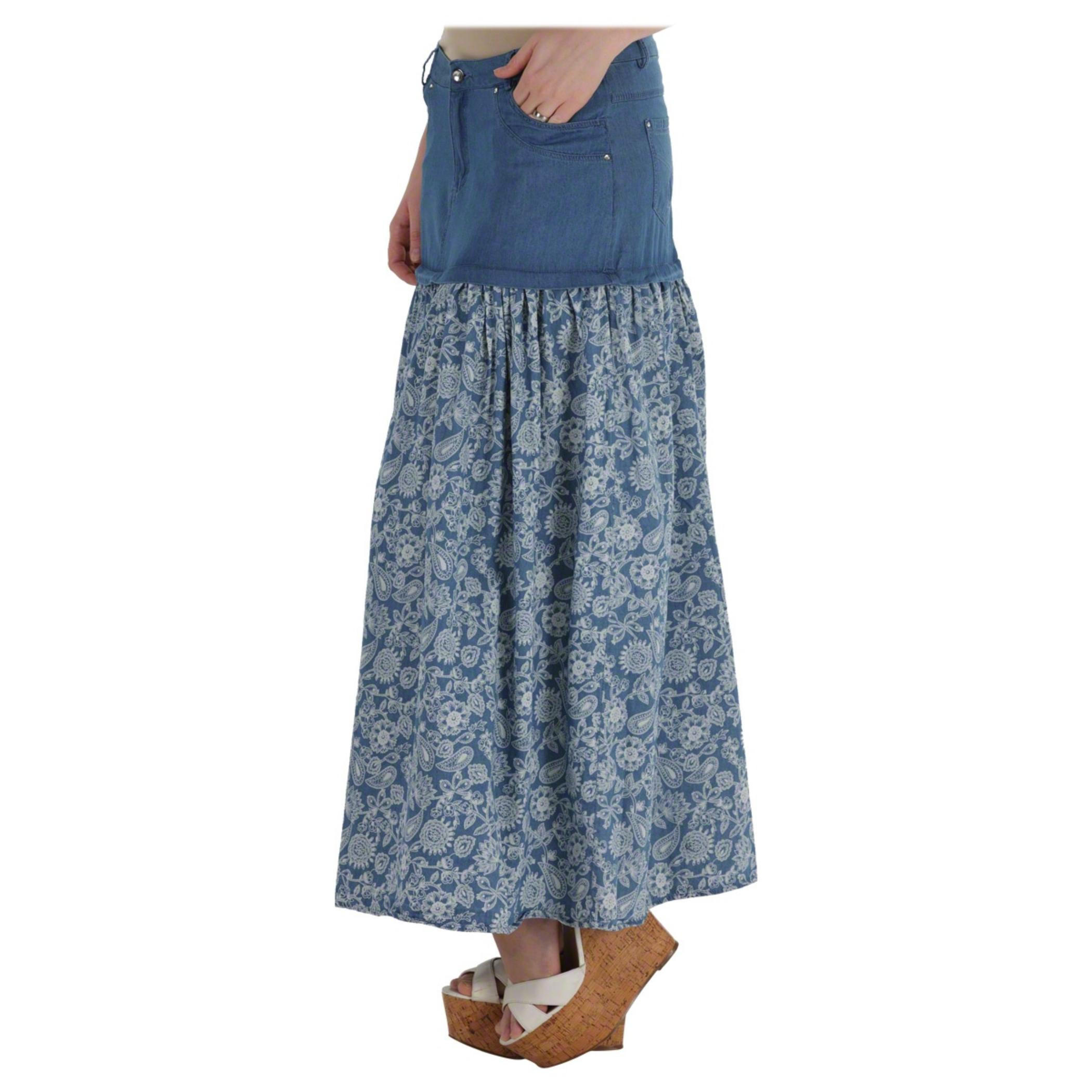 Paisley Denim Long Skirt-women-clothing-bottoms-skirts-image-3