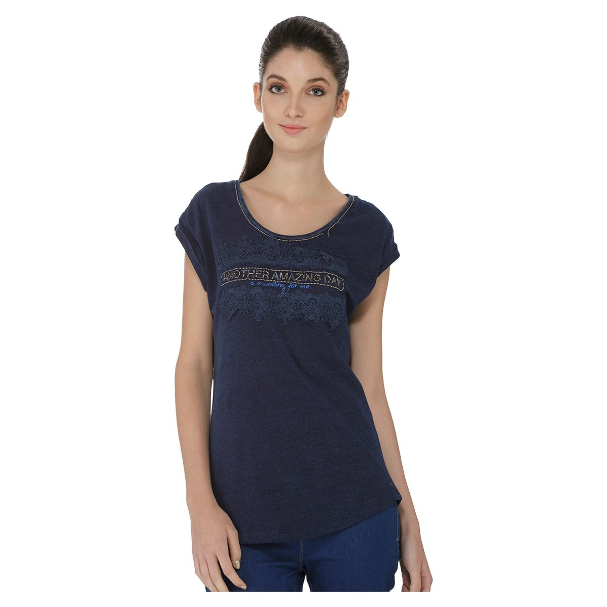 Embellished Short-sleeved T-shirt-women-clothing-tshirts-image-1