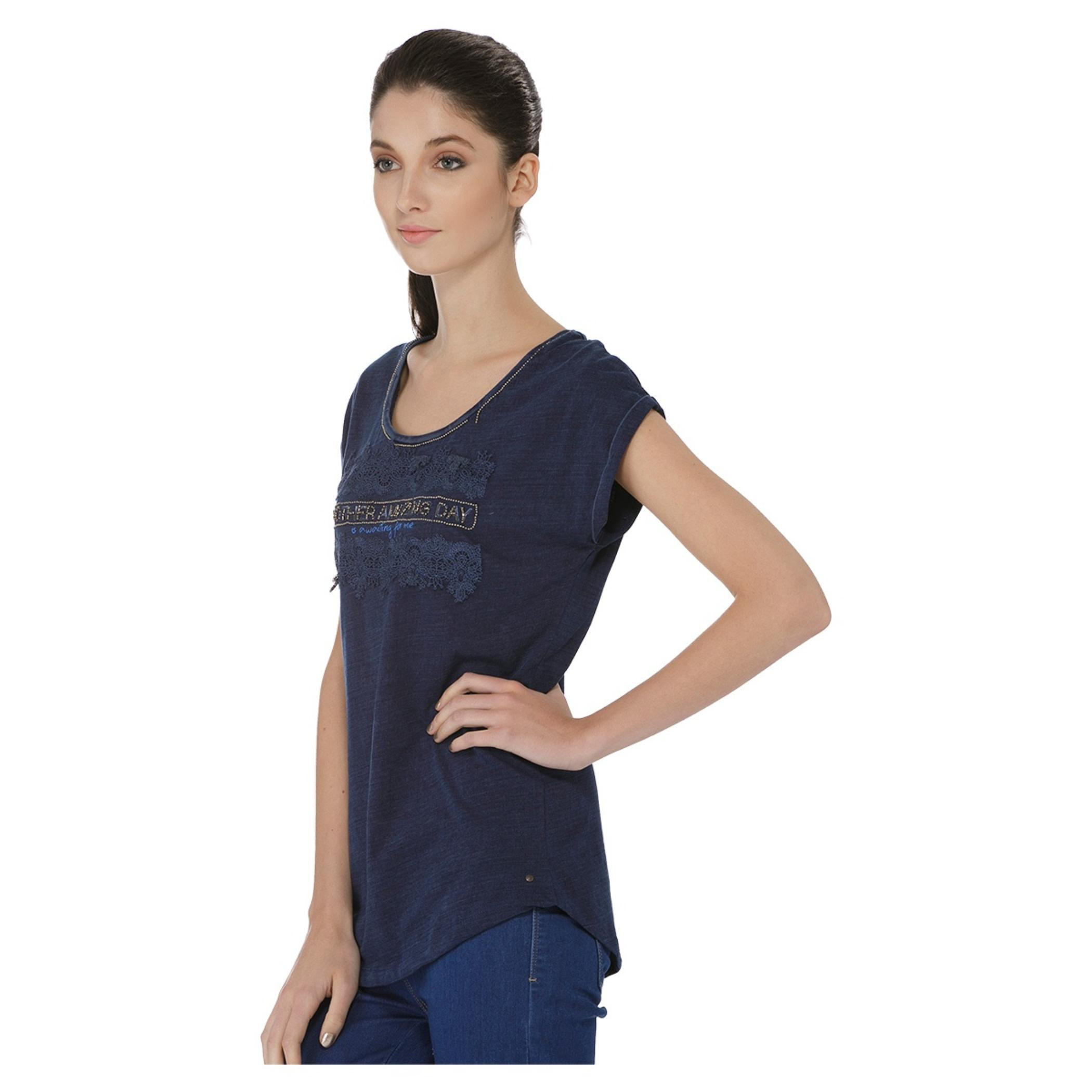 Embellished Short-sleeved T-shirt-women-clothing-tshirts-image-3