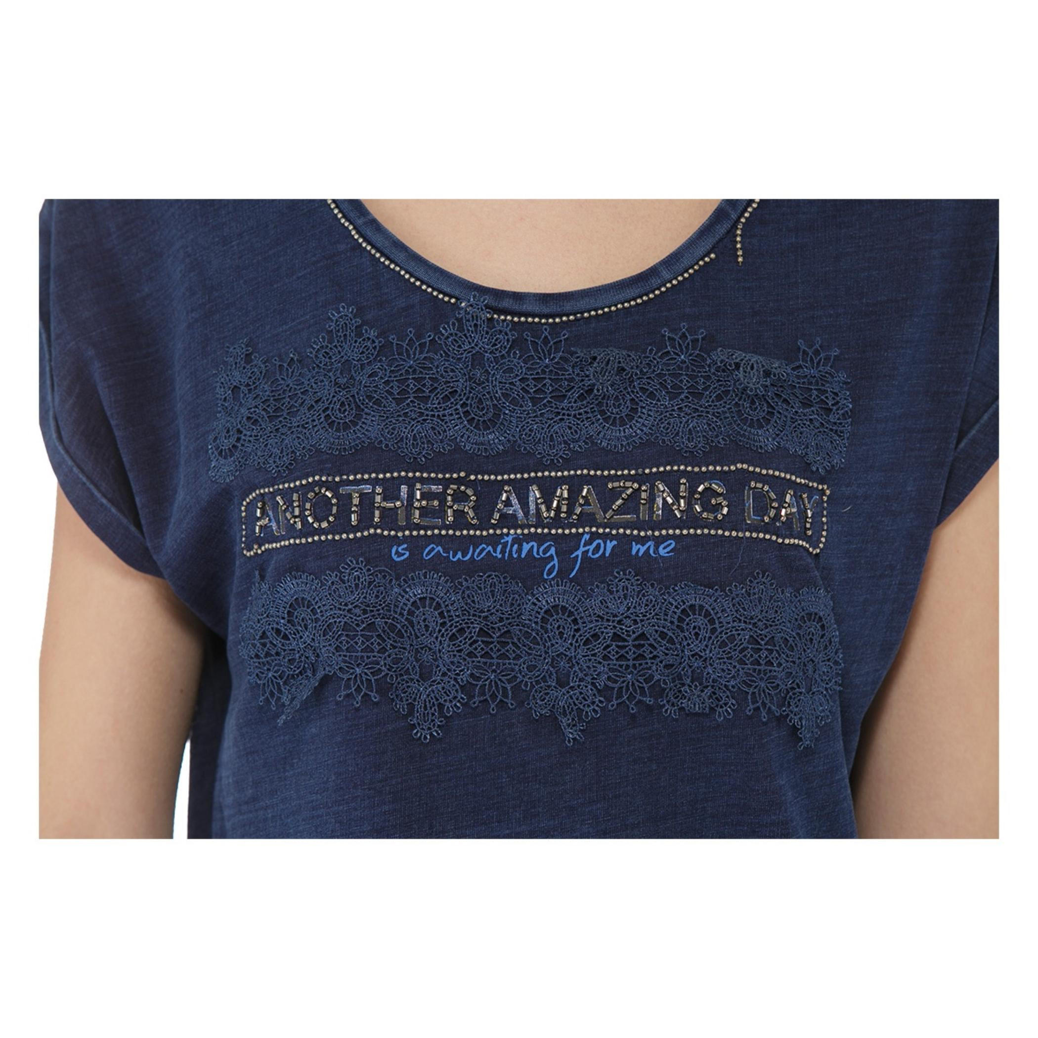 Embellished Short-sleeved T-shirt-women-clothing-tshirts-image-4
