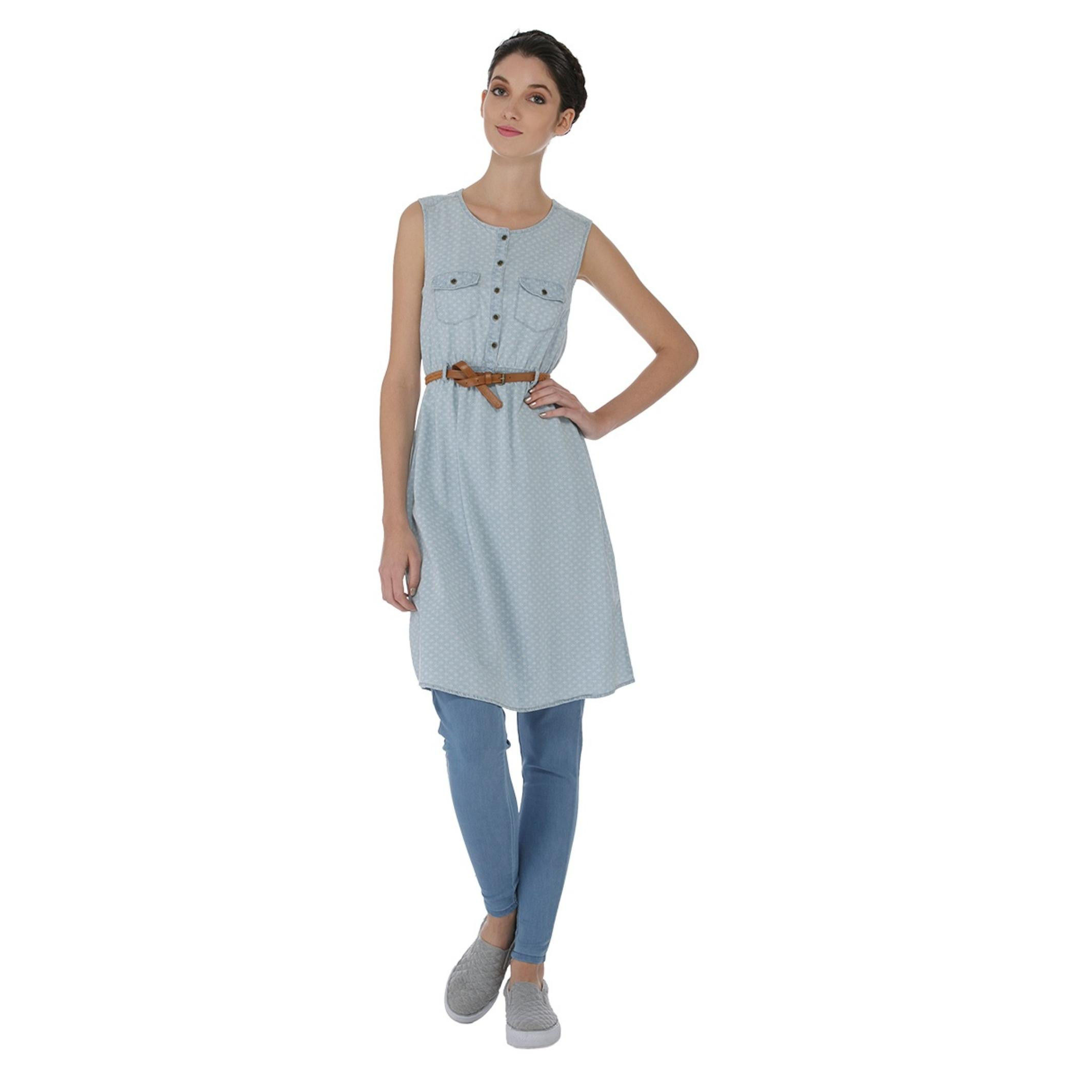 Sleeveless Denim Shirt Dress-women-clothing-dresses-image-5