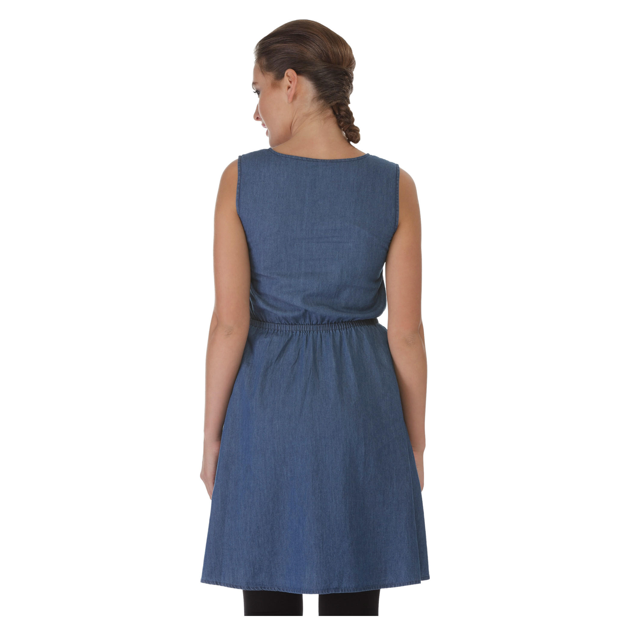 Denim Sleeveless Skater Dress-women-clothing-dresses-image-2