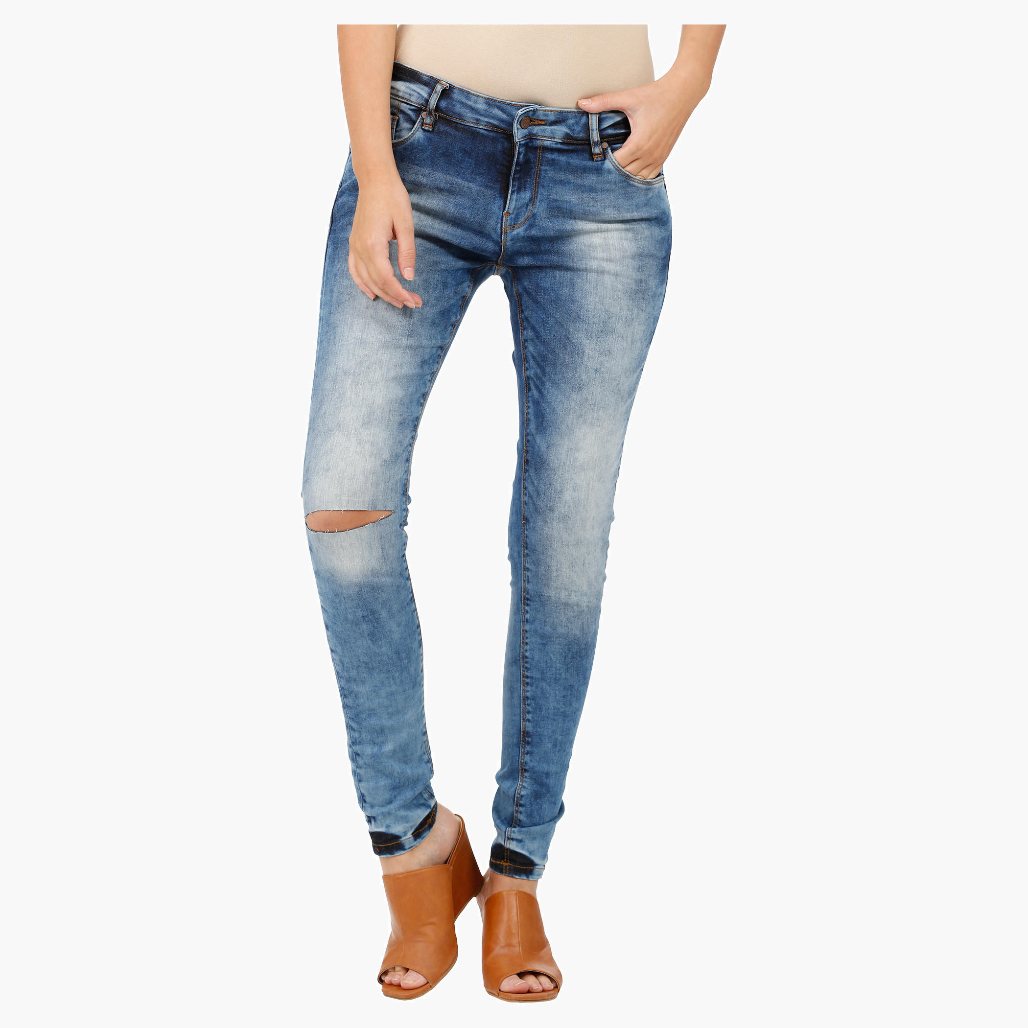 Skinny Fit Jeans in Denim-women-clothing-bottoms-jeans-image-1