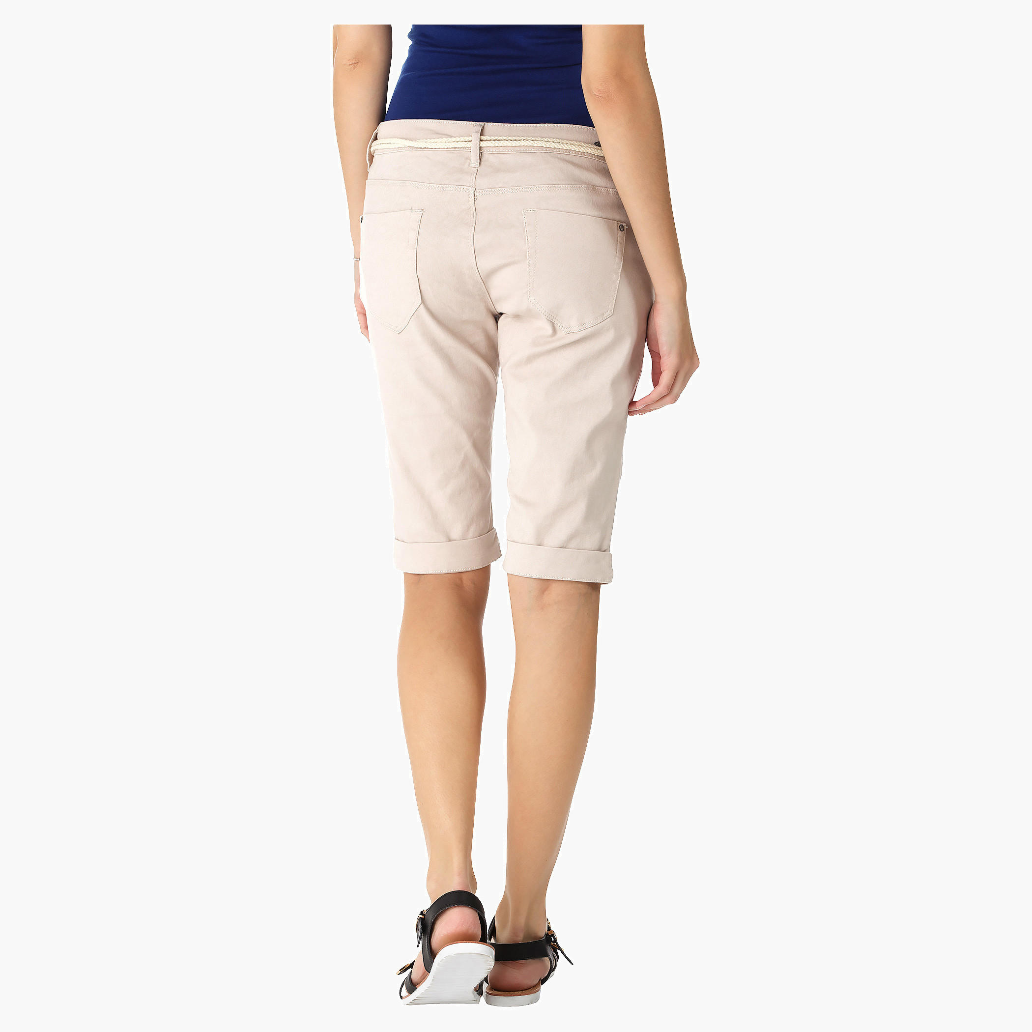 Solid Colour Shorts-women-clothing-bottoms-shorts-image-2