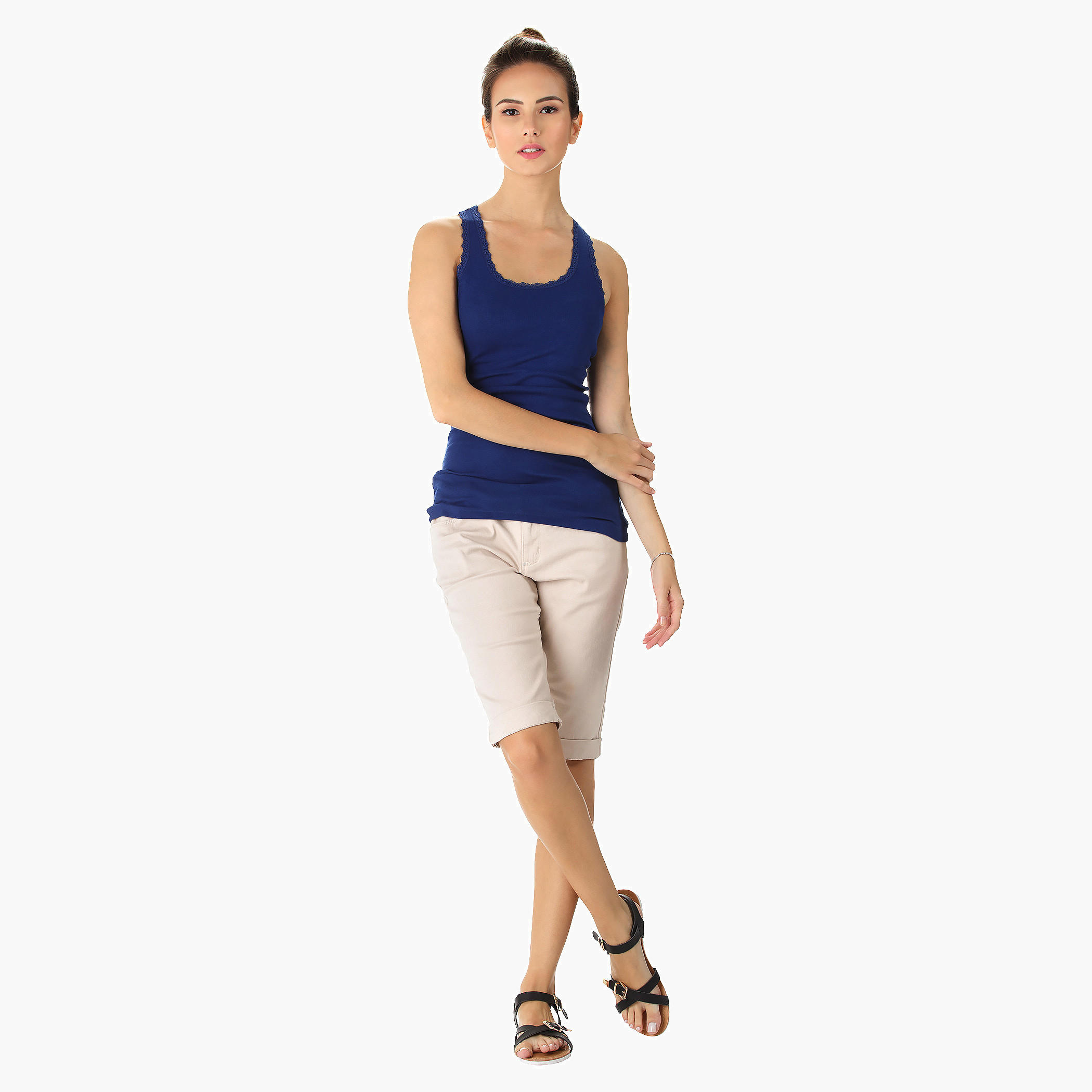 Solid Colour Shorts-women-clothing-bottoms-shorts-image-5