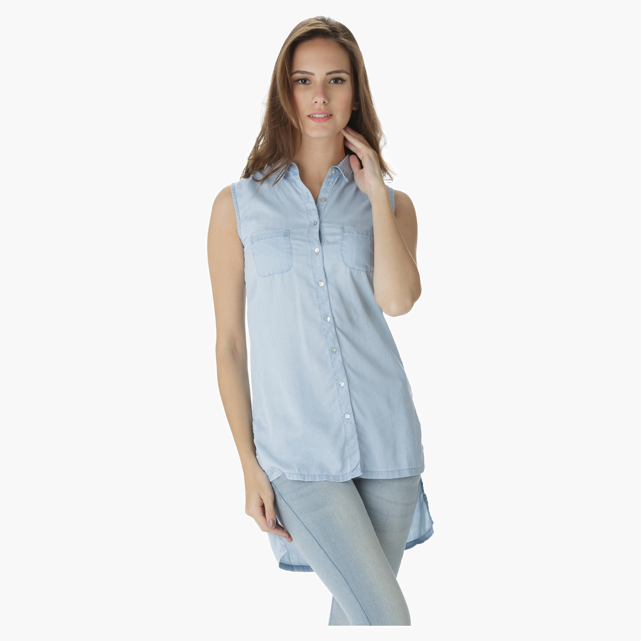 Solid Colour Top-women-clothing-shirtsandblouses-blouses-image-1