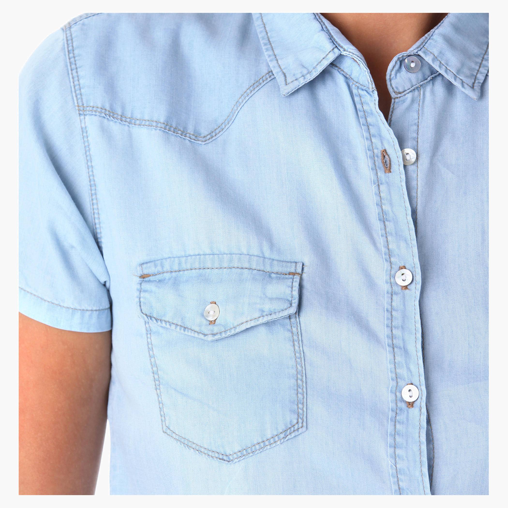 Solid Colour Shirt-women-clothing-shirtsandblouses-blouses-image-4