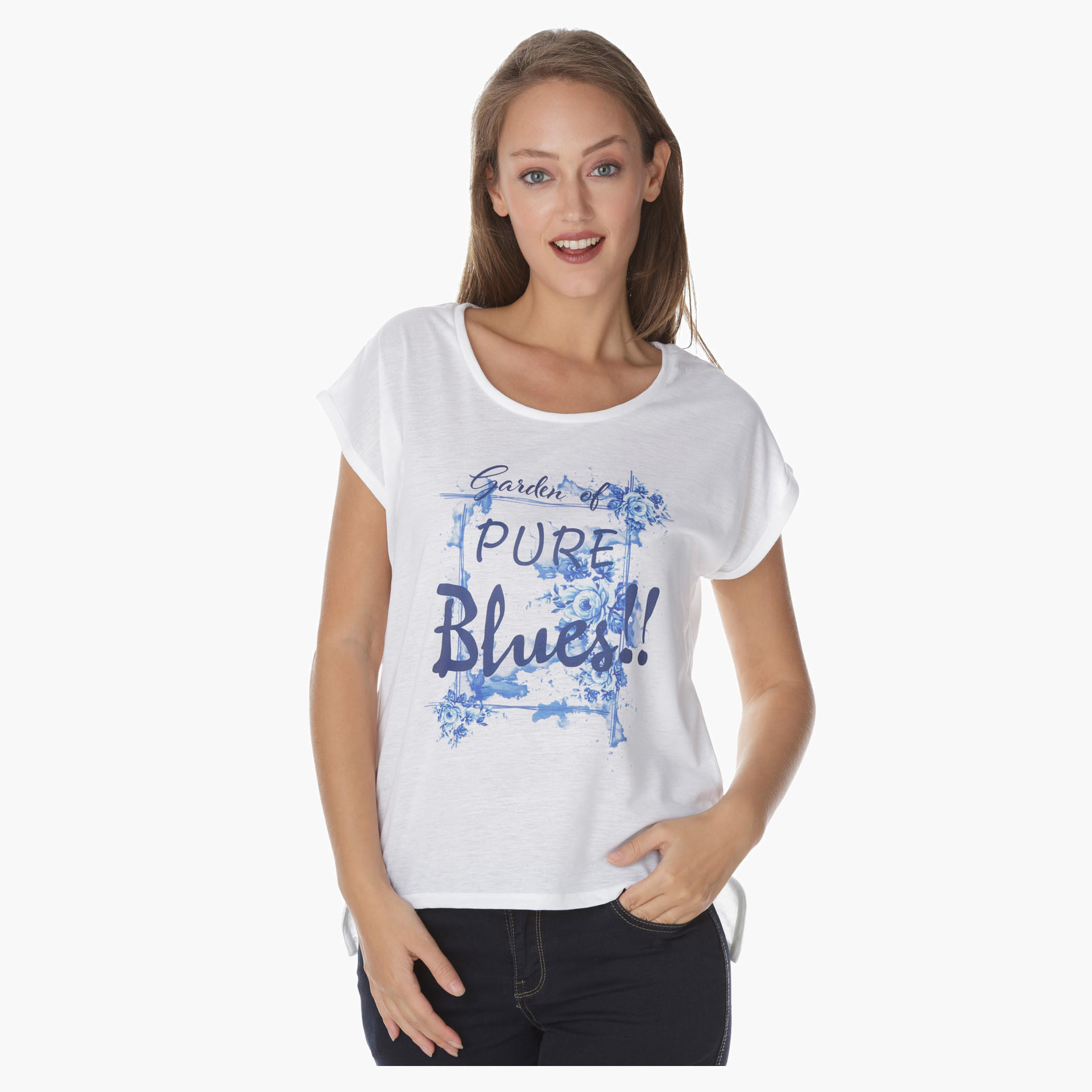 Printed Short-sleeved T-shirt-women-clothing-tshirts-image-5