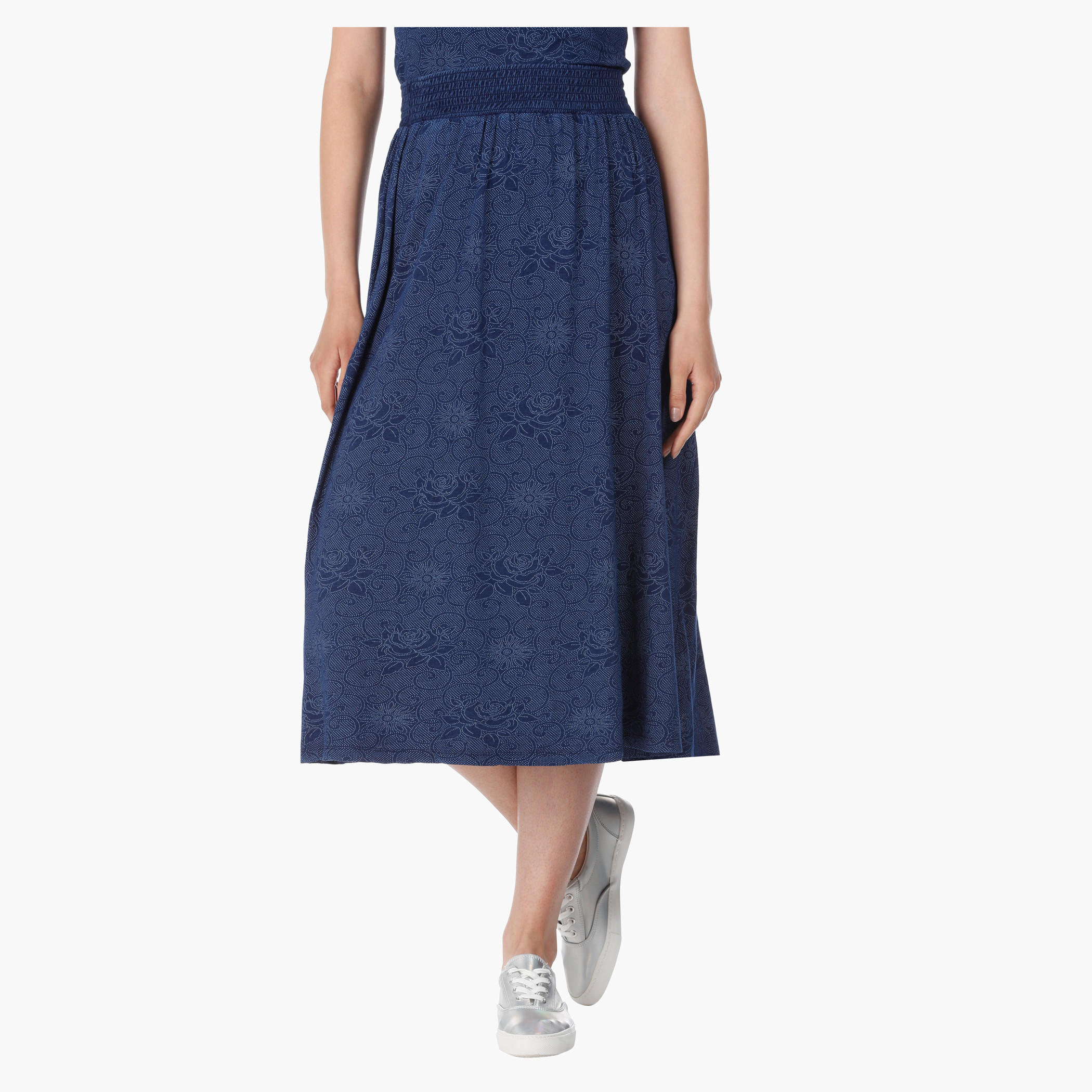 Long Denim Skirt in Regular Fit-women-clothing-bottoms-skirts-image-1