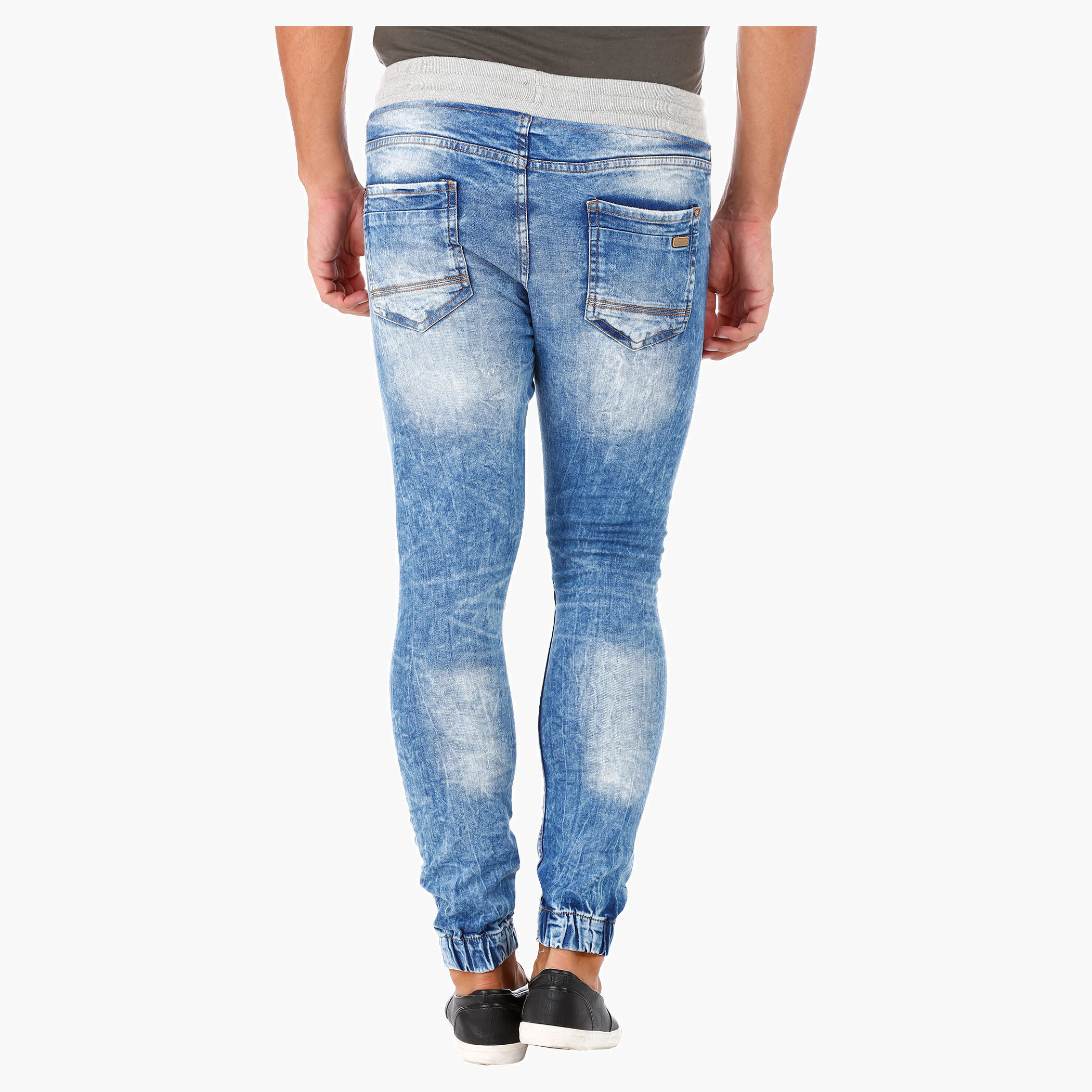 Low-rise Denim Joggers with Ribbed waistband in Slim Fit-men-clothing-bottoms-jeans-image-2