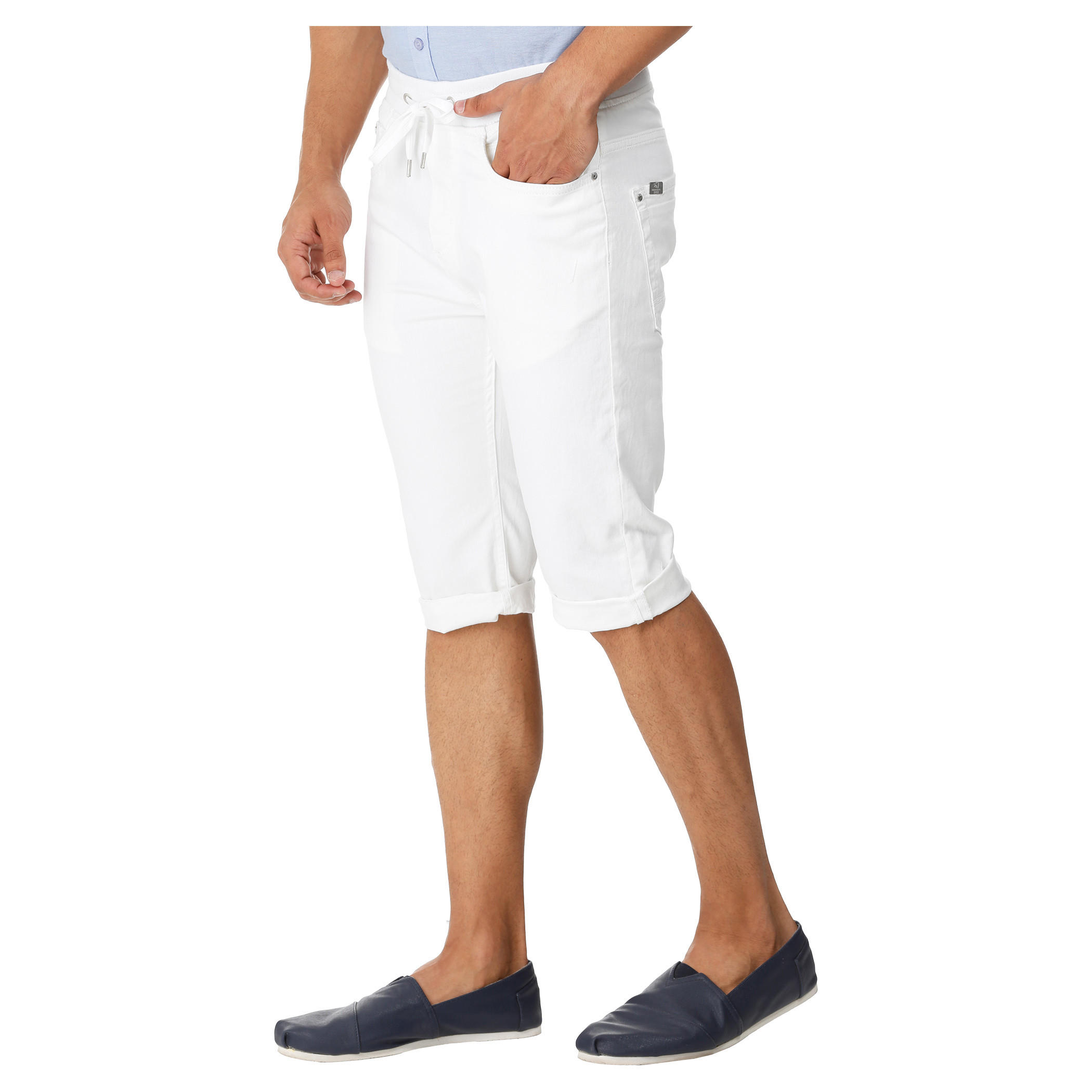 Drawstring Denim Shorts-men-clothing-bottoms-shorts-image-3