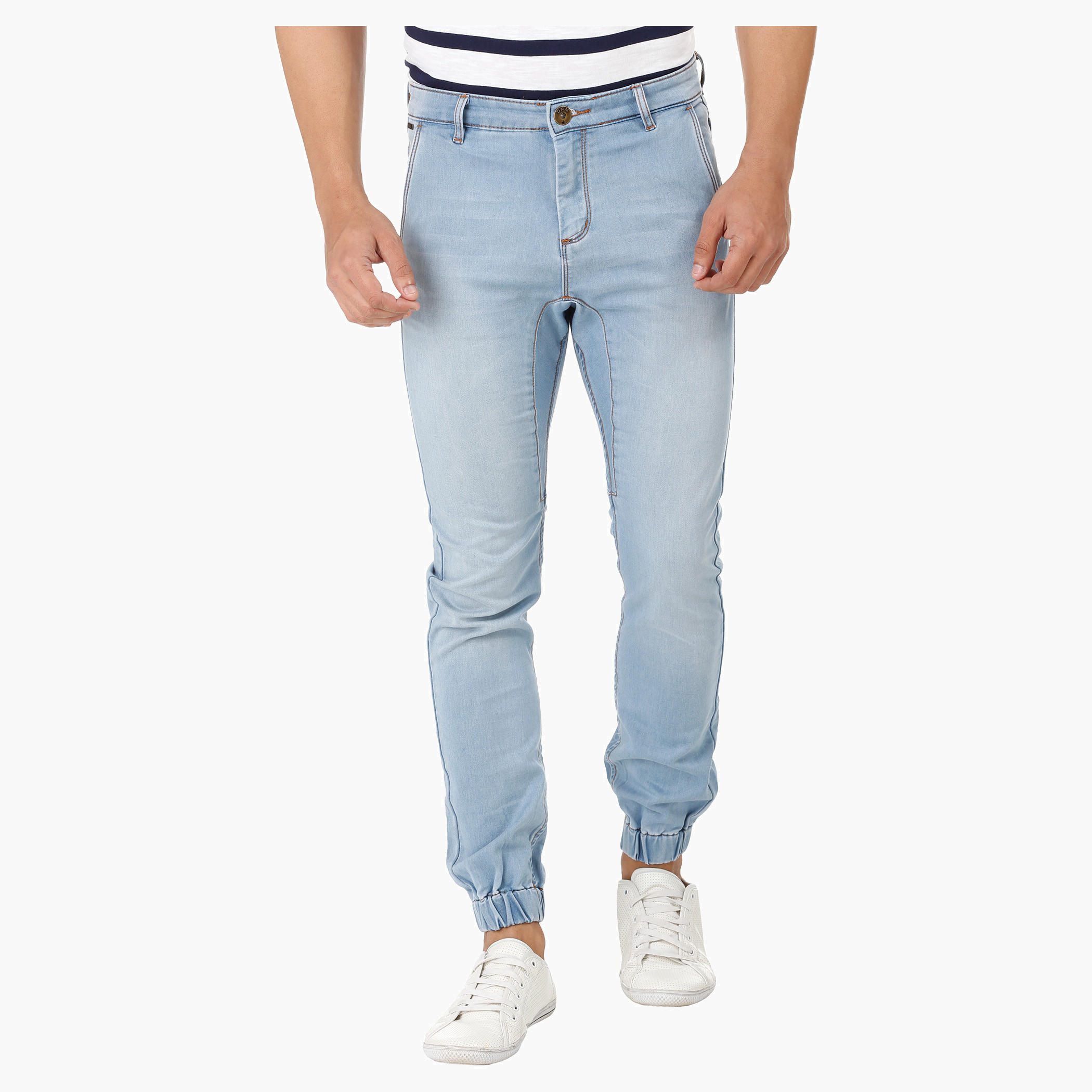 Full Length Denim Jog Pants-men-clothing-bottoms-jeans-image-1